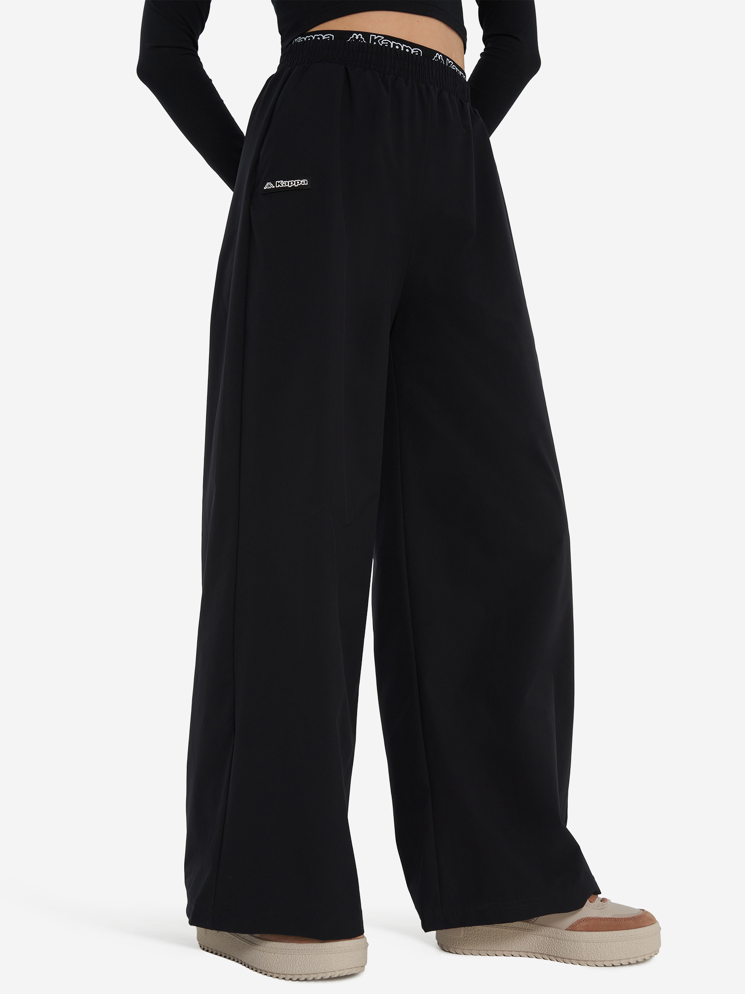 Брюки женские оверсайз Kappa Lungo, черный, арт. 140739kap-99