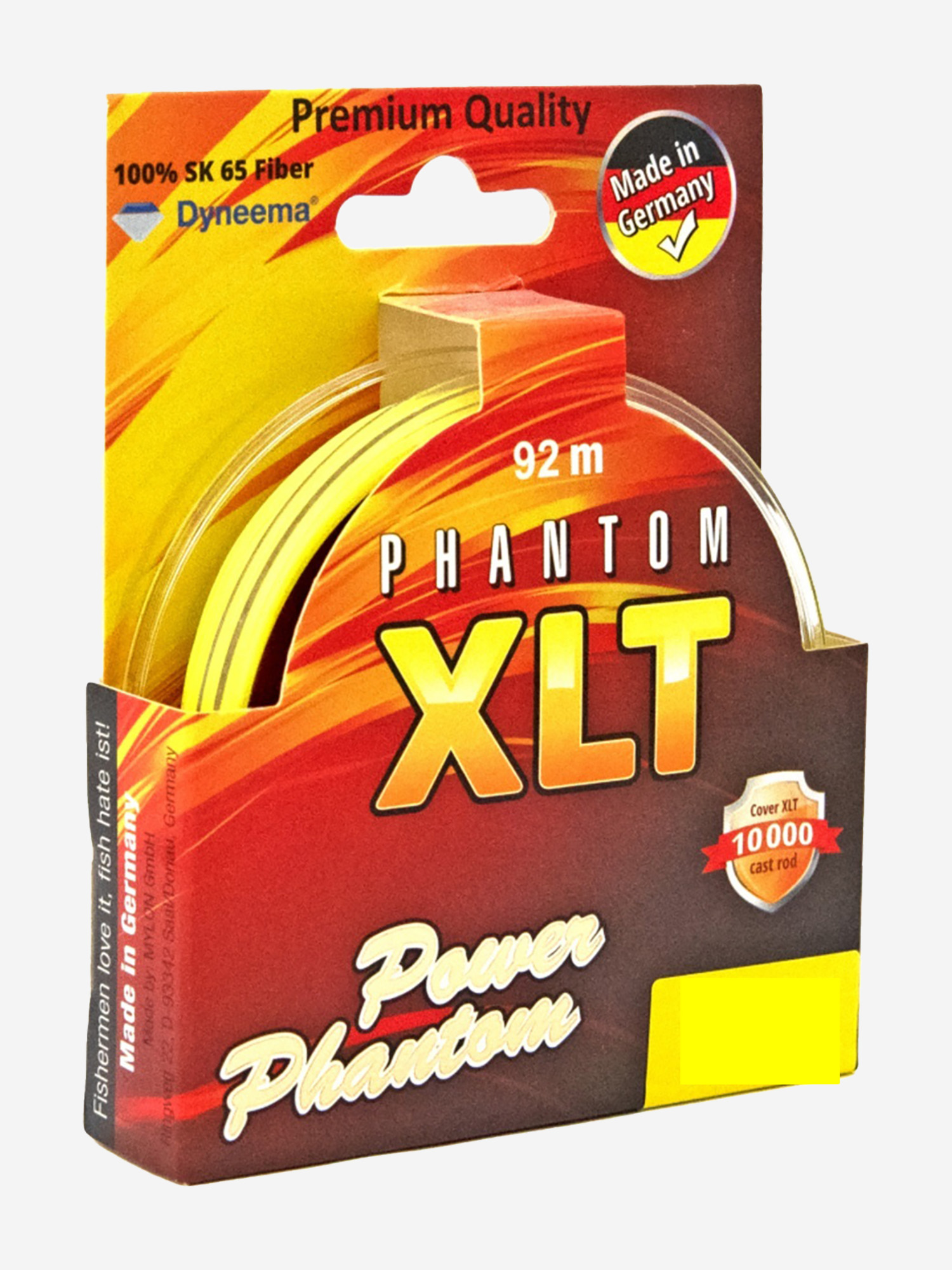 

Шнур для рыбалки Power Phantom 4x, XLT, 92м, желтый, 0,33мм, 31,9кг, Желтый