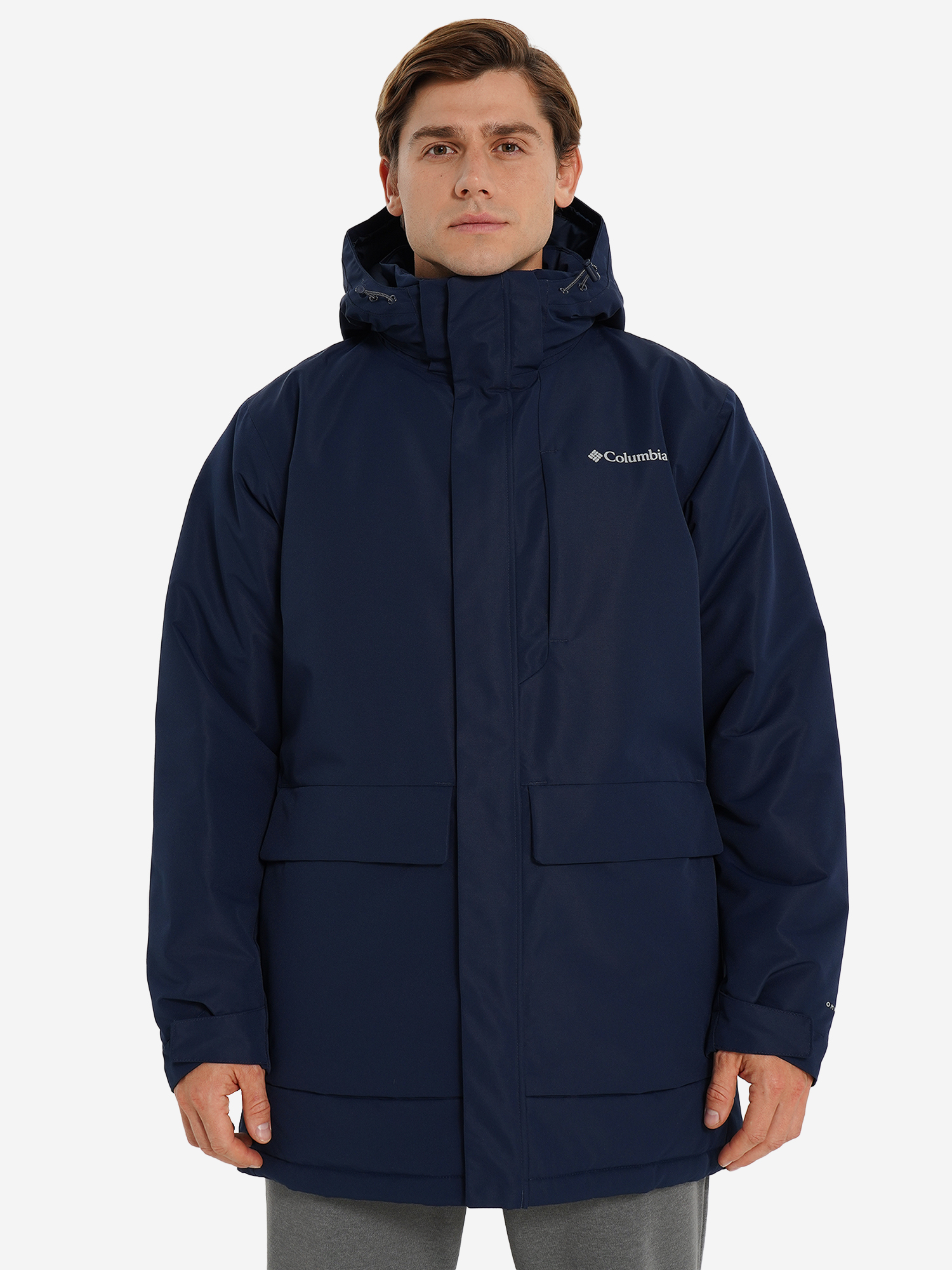фото Парка мужская columbia rugged path iii parka, синий