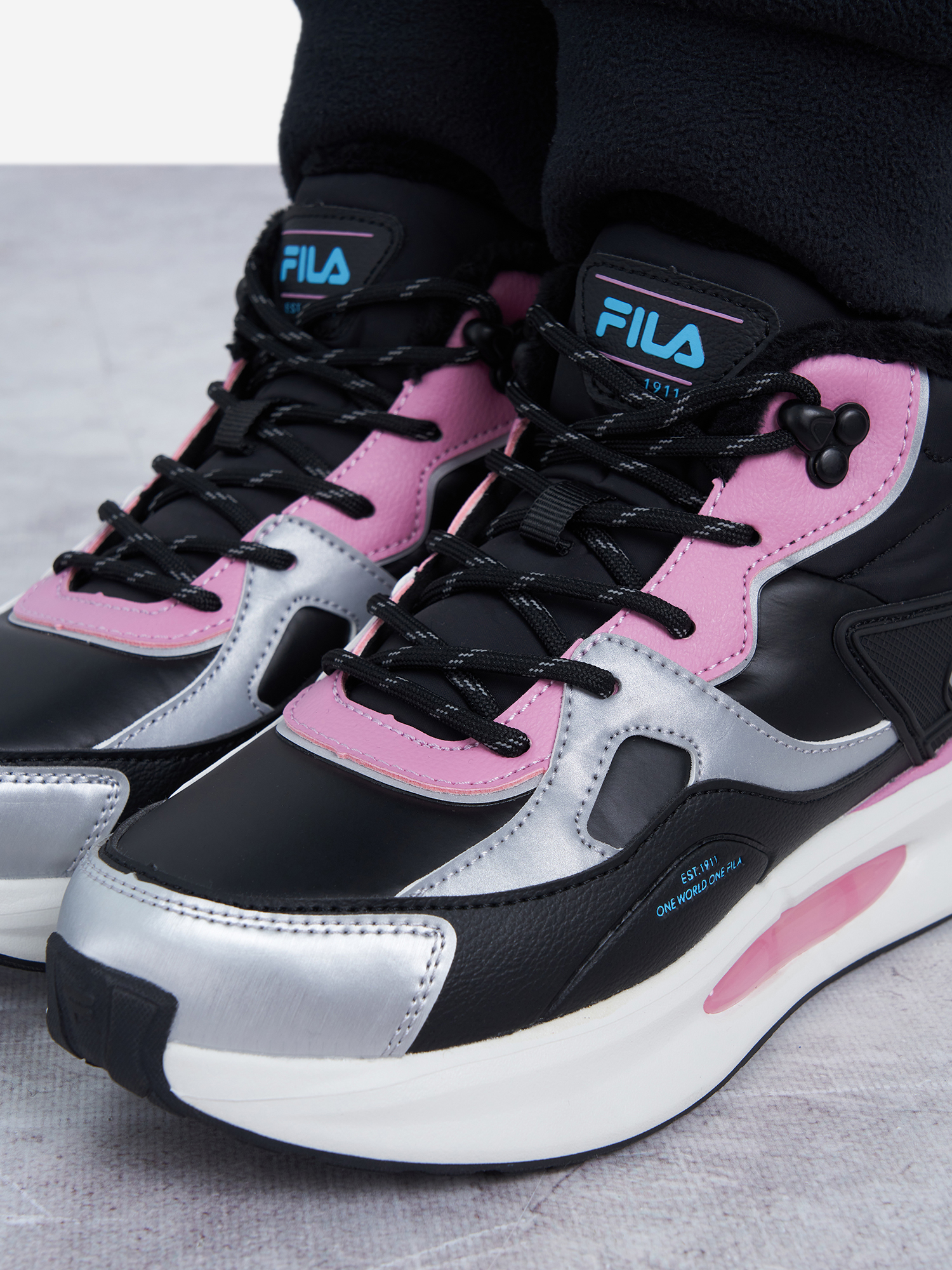 фото Кроссовки утепленные для девочек fila explore mid, черный