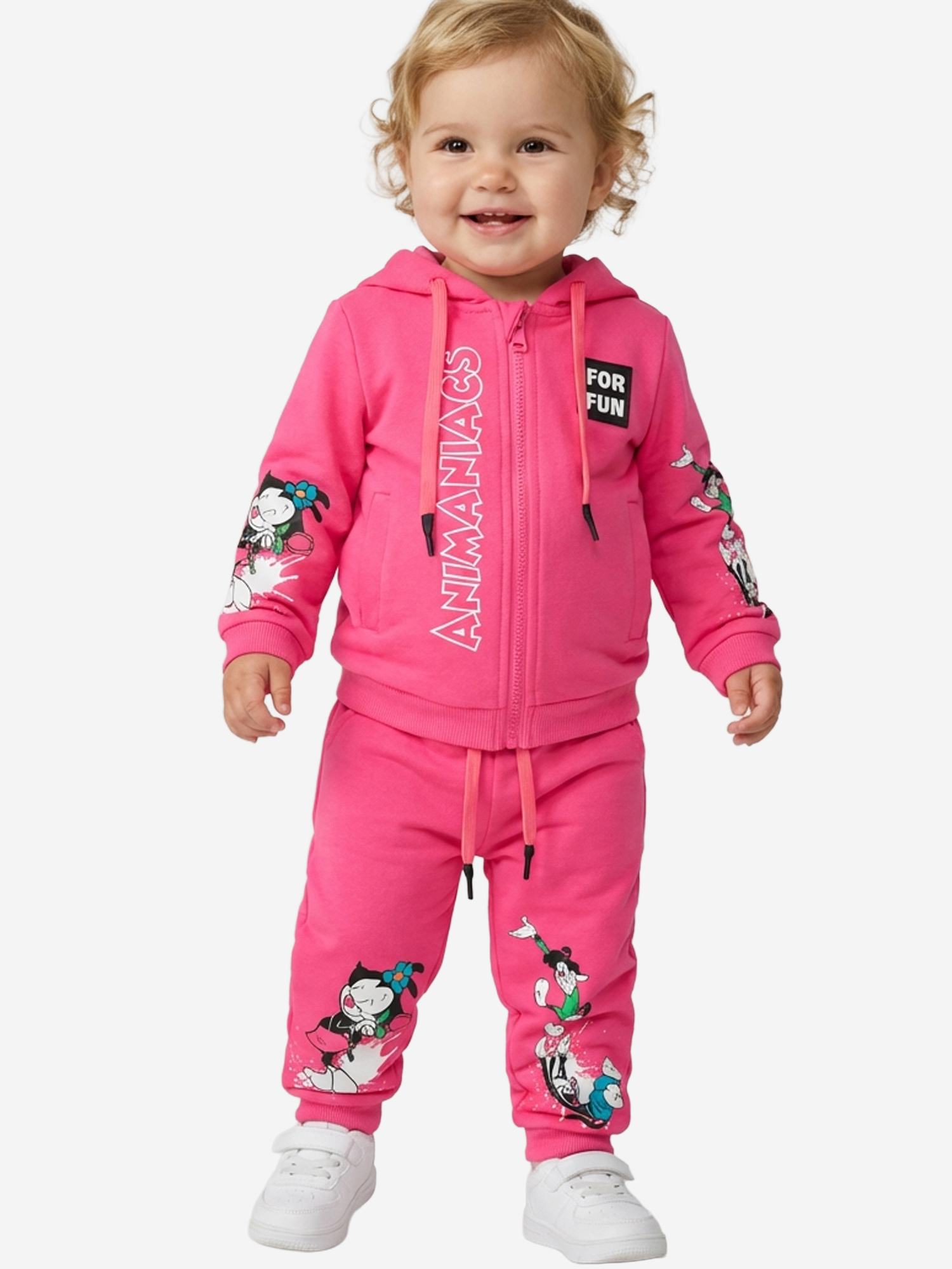 Изображение товара Комплект PlayToday для девочек: толстовка и брюки, всесезонный спортивный стиль