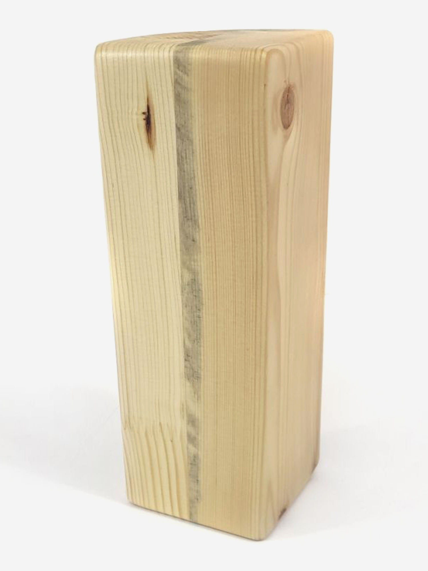 Изображение товара Кирпич для йоги RamaYoga полукруглый деревянный лак 1 бежевый