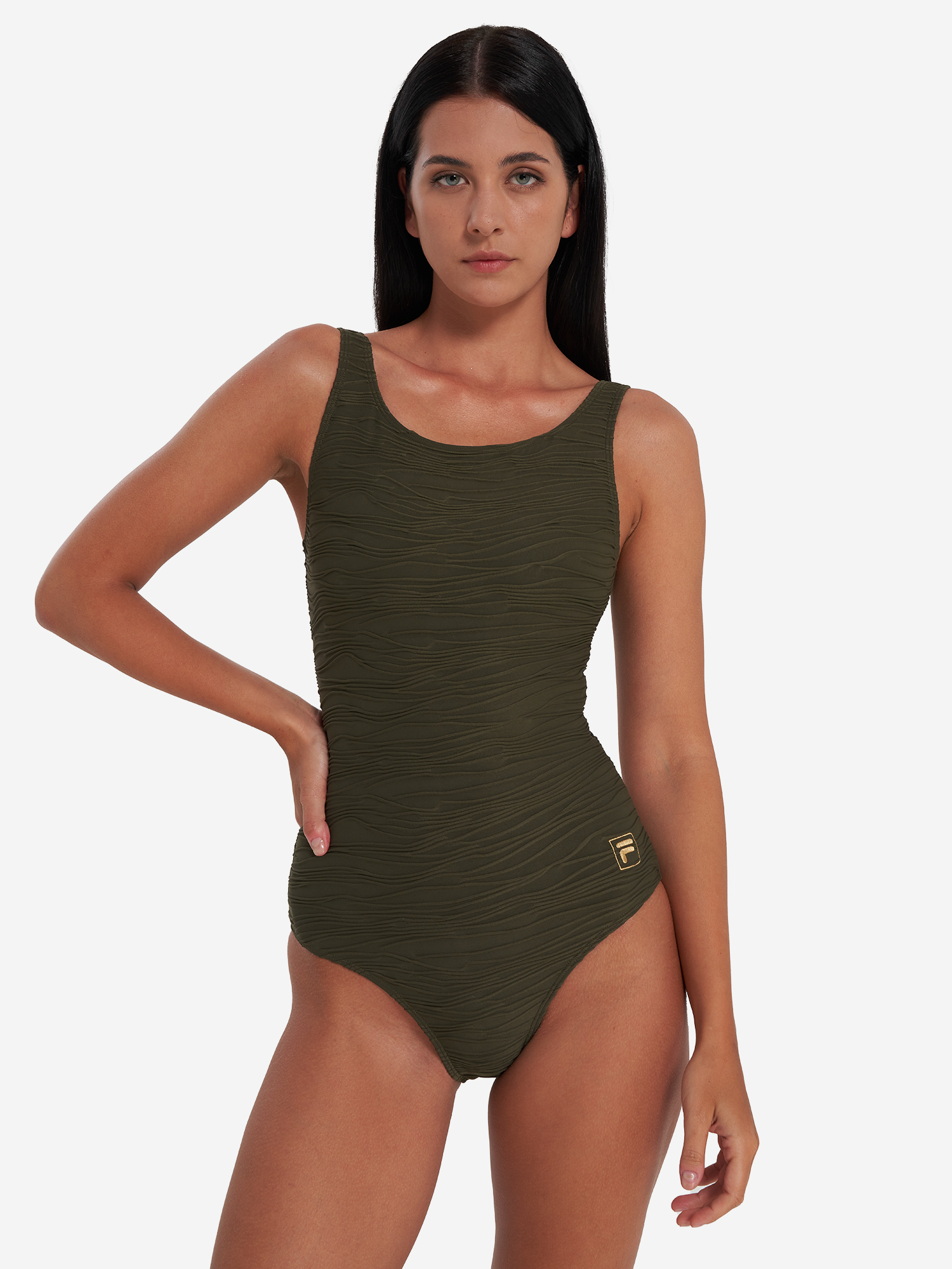 Купальник слитный женский FILA, зеленый, арт. 142208fla-74