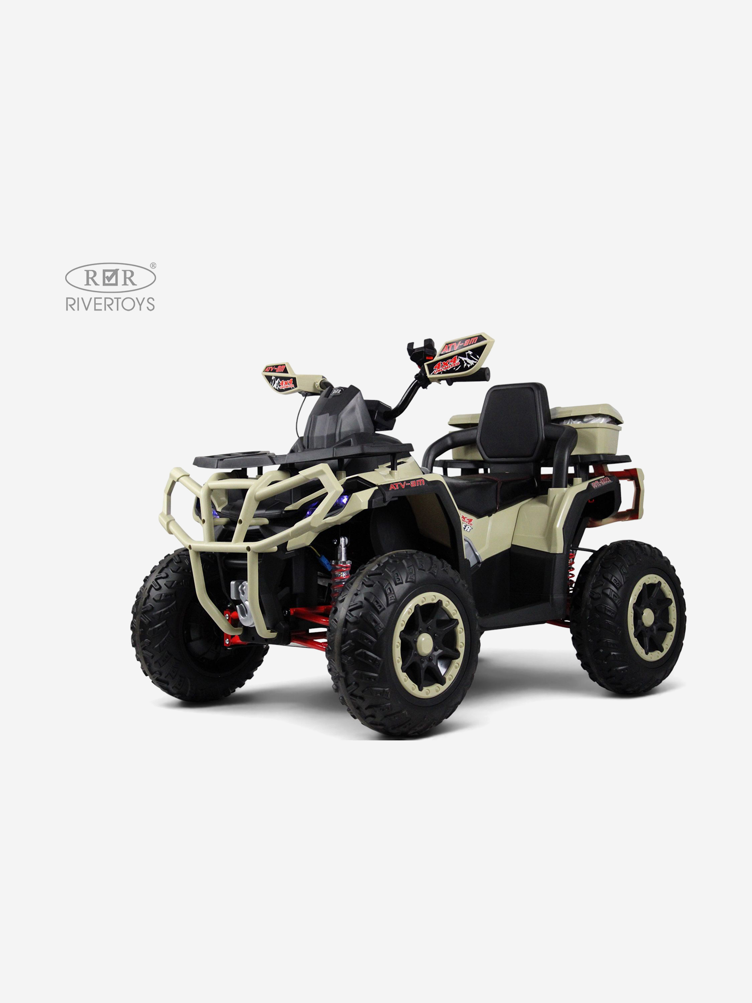 Изображение товара Детский электроквадроцикл RIVERTOYS Z111ZZ бежевый, Бежевый