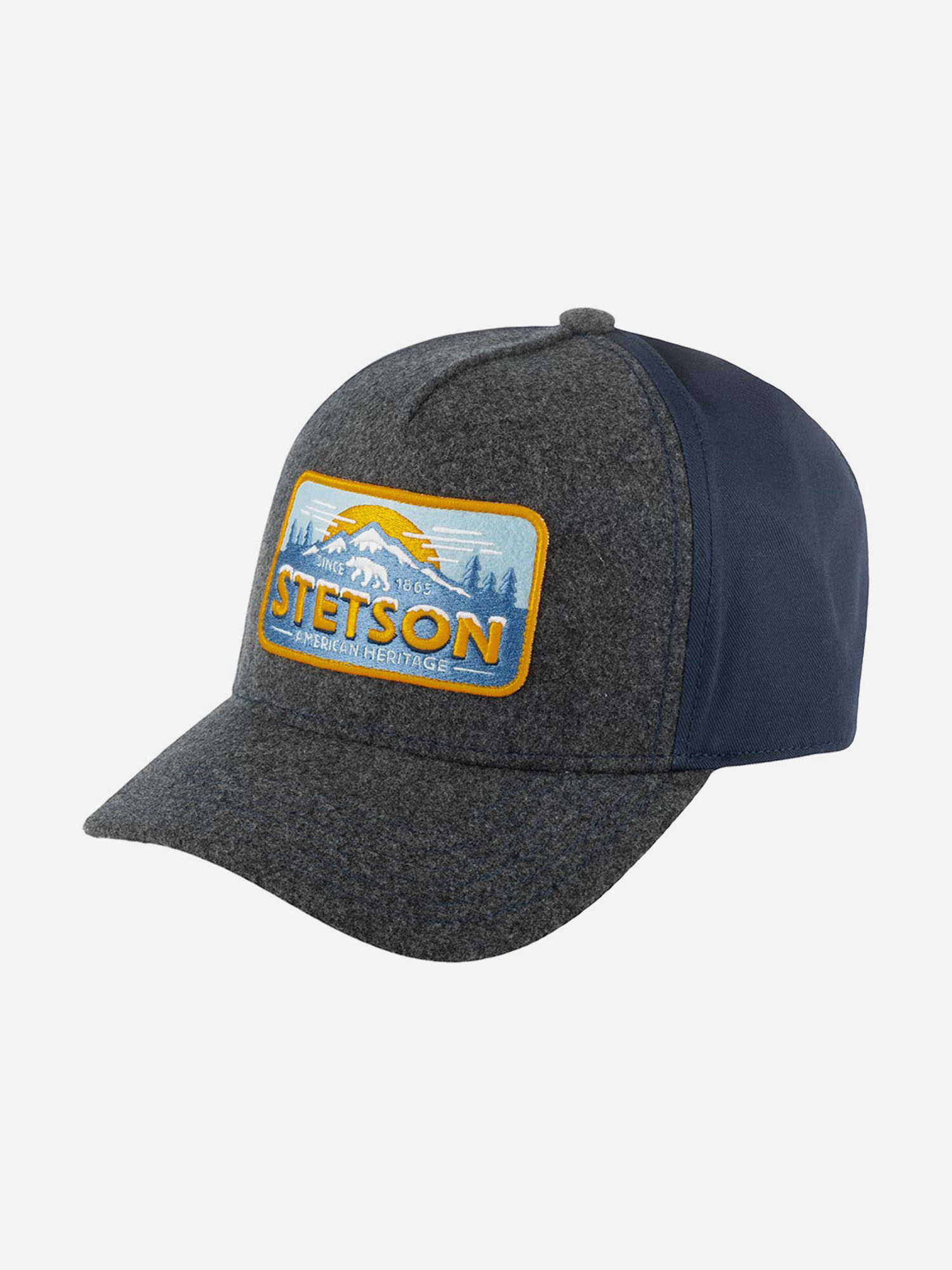 Бейсболка классическая STETSON 7750102 TRUCKER CAP POLAR BEAR (серый), Серый