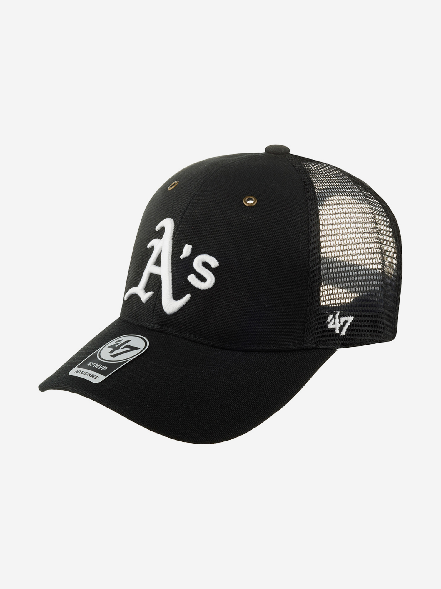 Бейсболка с сеточкой 47 BRAND Carhartt collab Oakland Athletics MLB (черный), Черный 36-671XDOX403-09, размер Без размера - фото 1