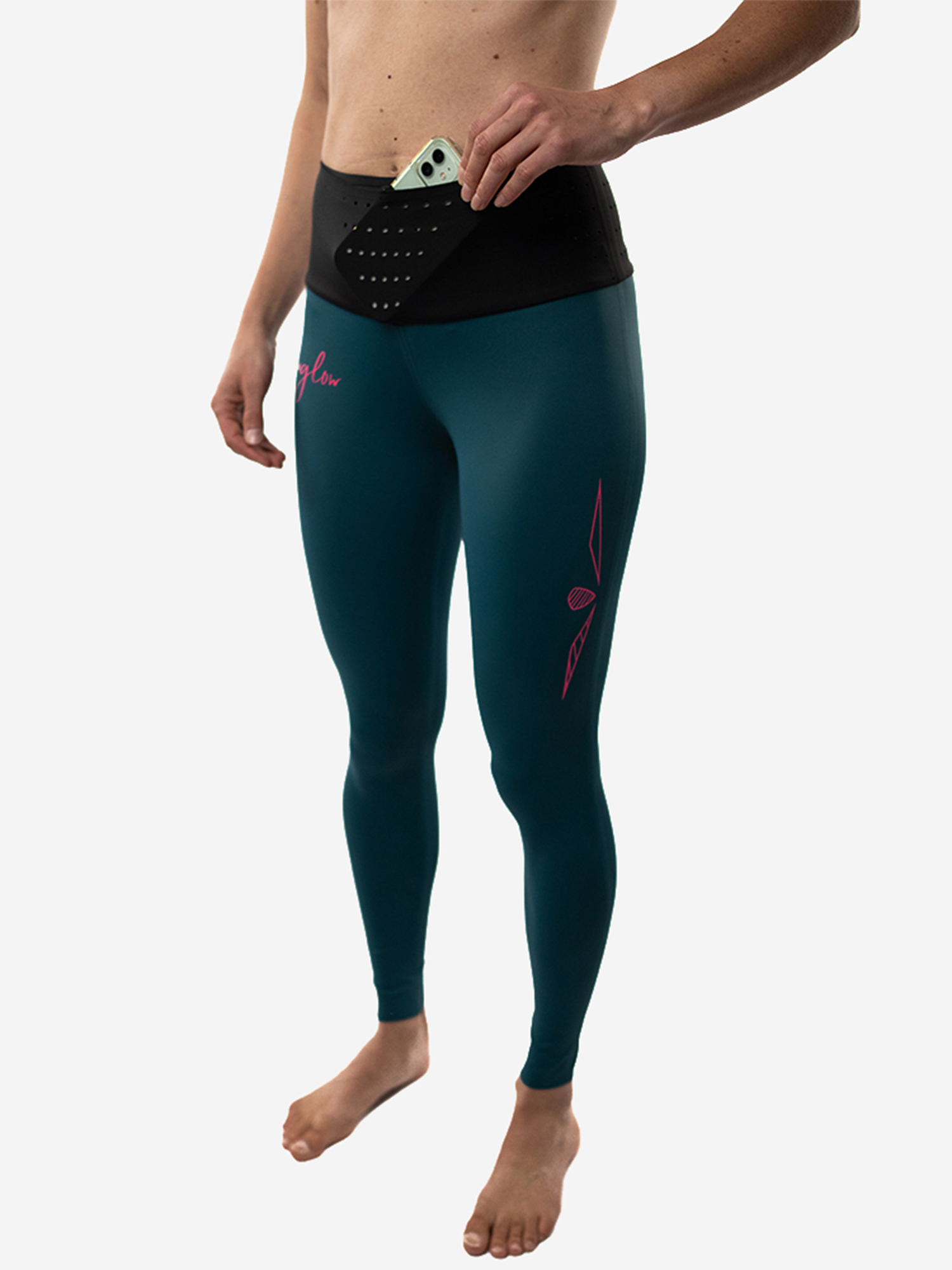 

ТАЙТСЫ С ПОЯСОМ ЖЕНСКИЕ SFA FULL TIGHT | TEAL, Синий