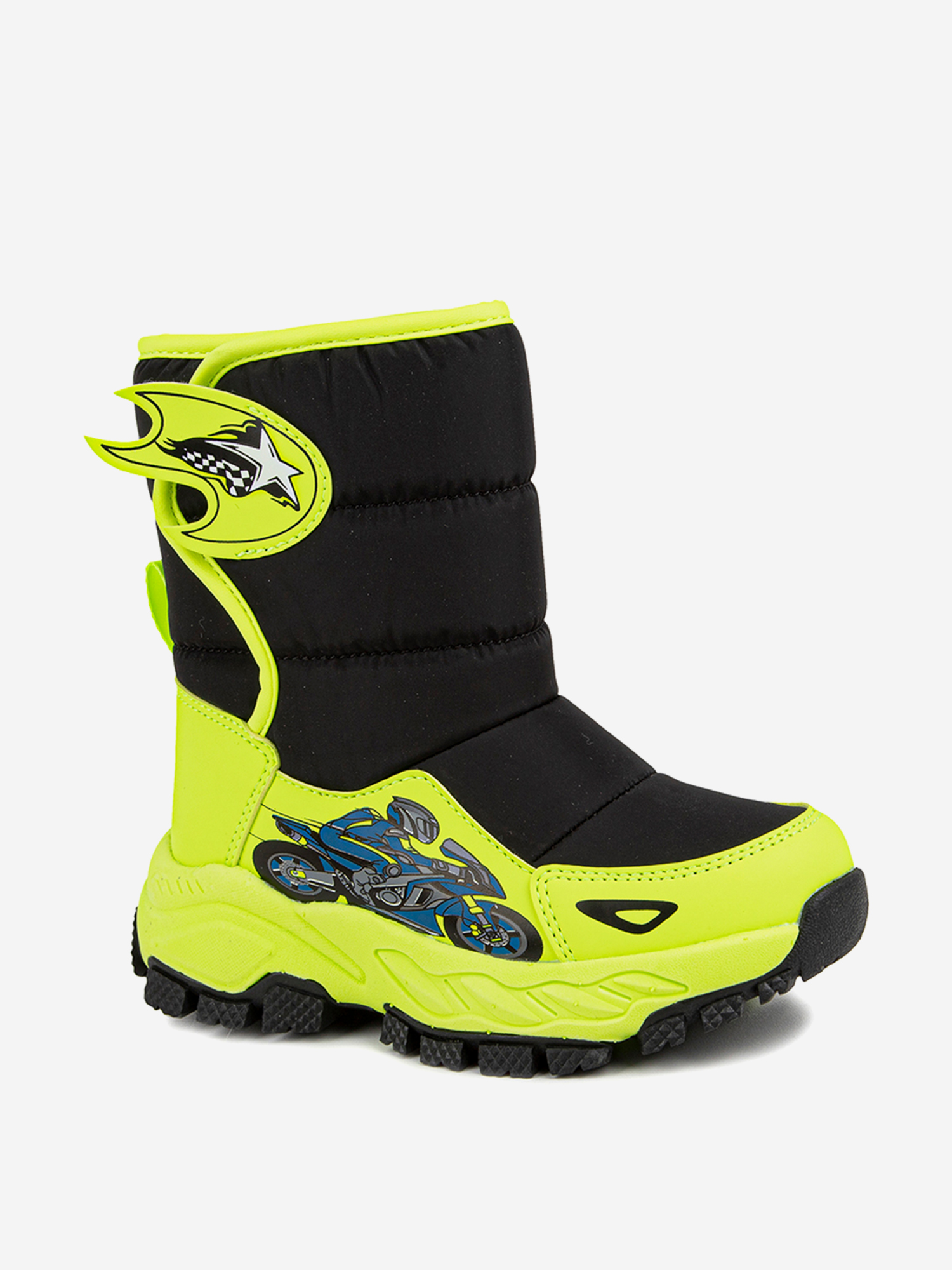 Изображение товара Сапоги для мальчика Kapika, Черный/салатовый