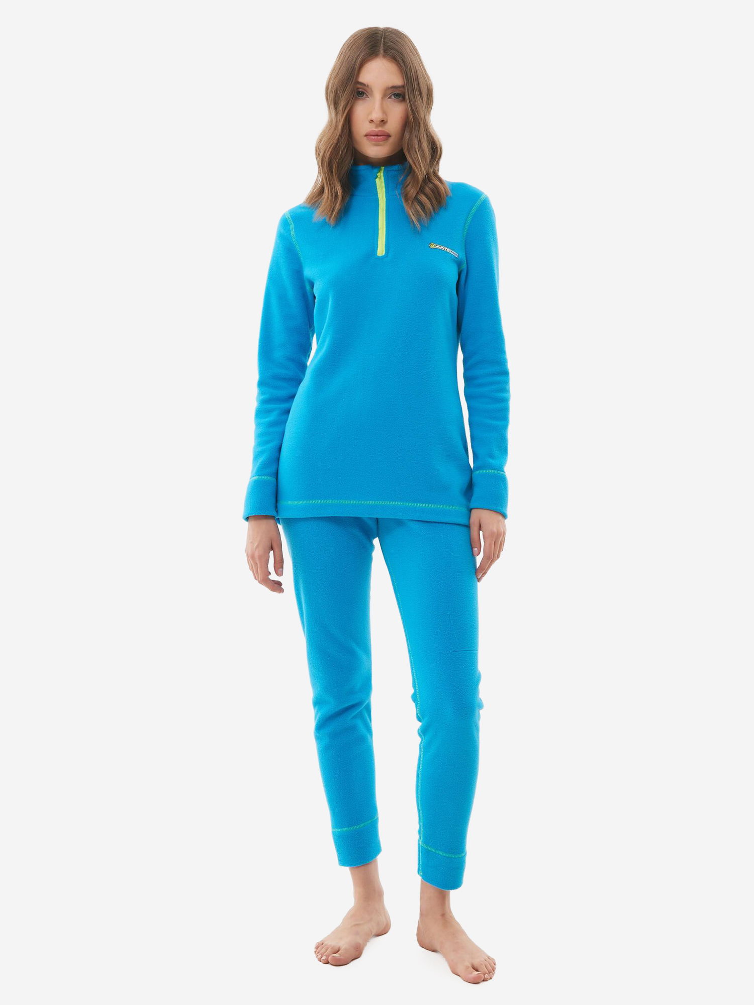 Изображение товара Женское термобелье HUNTSMAN Thermoline ZIP флисовое с молнией голубое