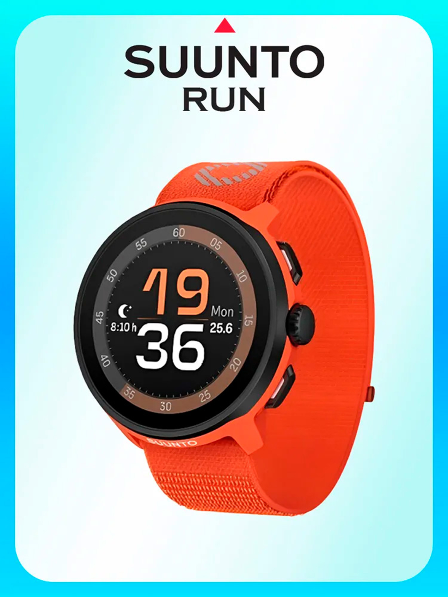 Изображение товара Спортивные часы Suunto Run оранжевые с GPS AMOLED и текстильным ремешком