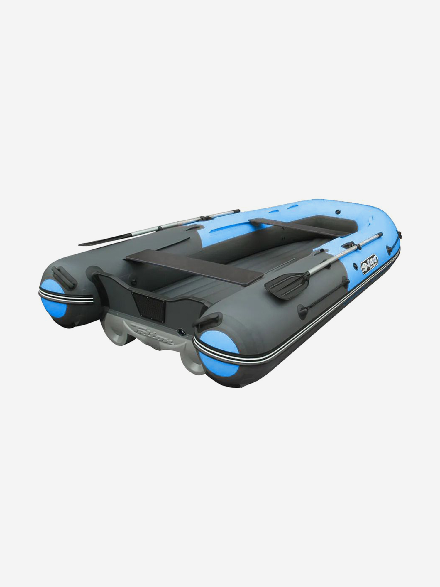 Изображение товара Лодка Reef Triton (Риф Тритон) 400 S-Max тёмно-серо-голубая без фальшборта, Темно-серый/голубой