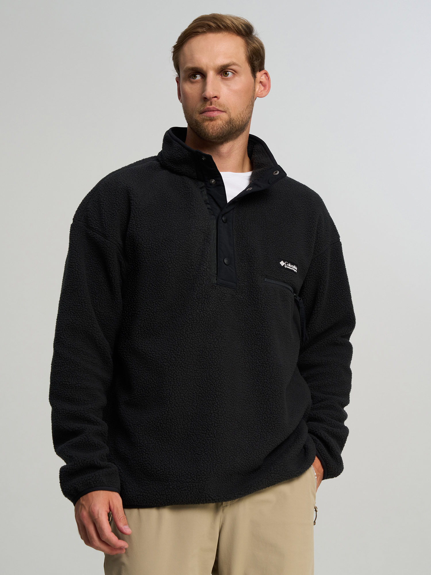 Изображение товара Джемпер флисовый мужской Columbia Helvetia II Half Snap Fleece, Черный Изображение товара Джемпер флисовый мужской Columbia Helvetia II Half Snap Fleece, Черный