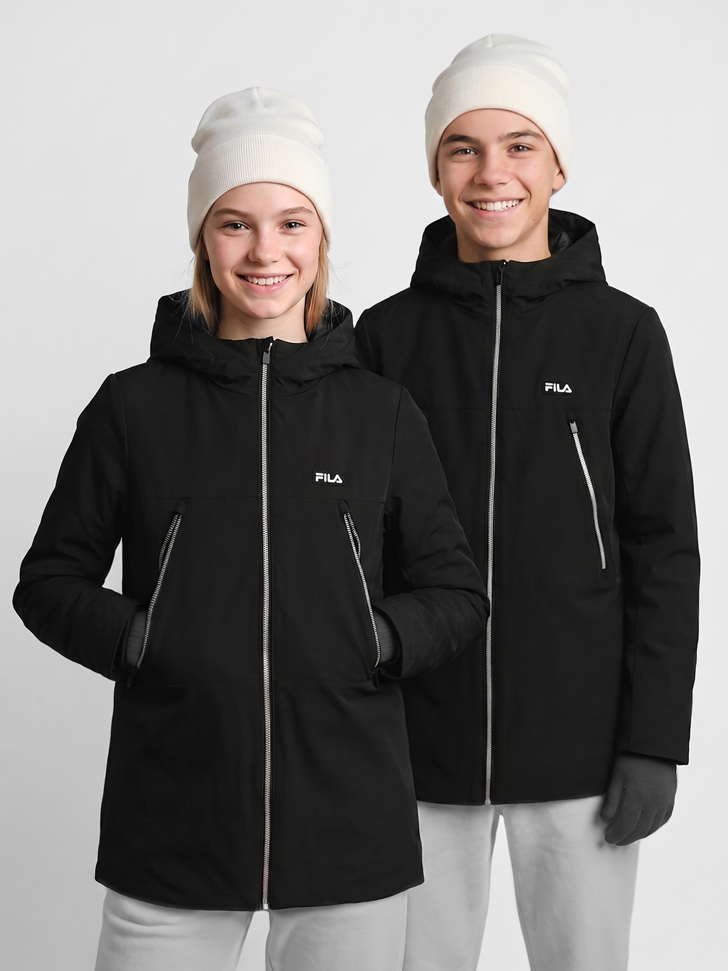 Легкая куртка мембранная детская FILA, Черный