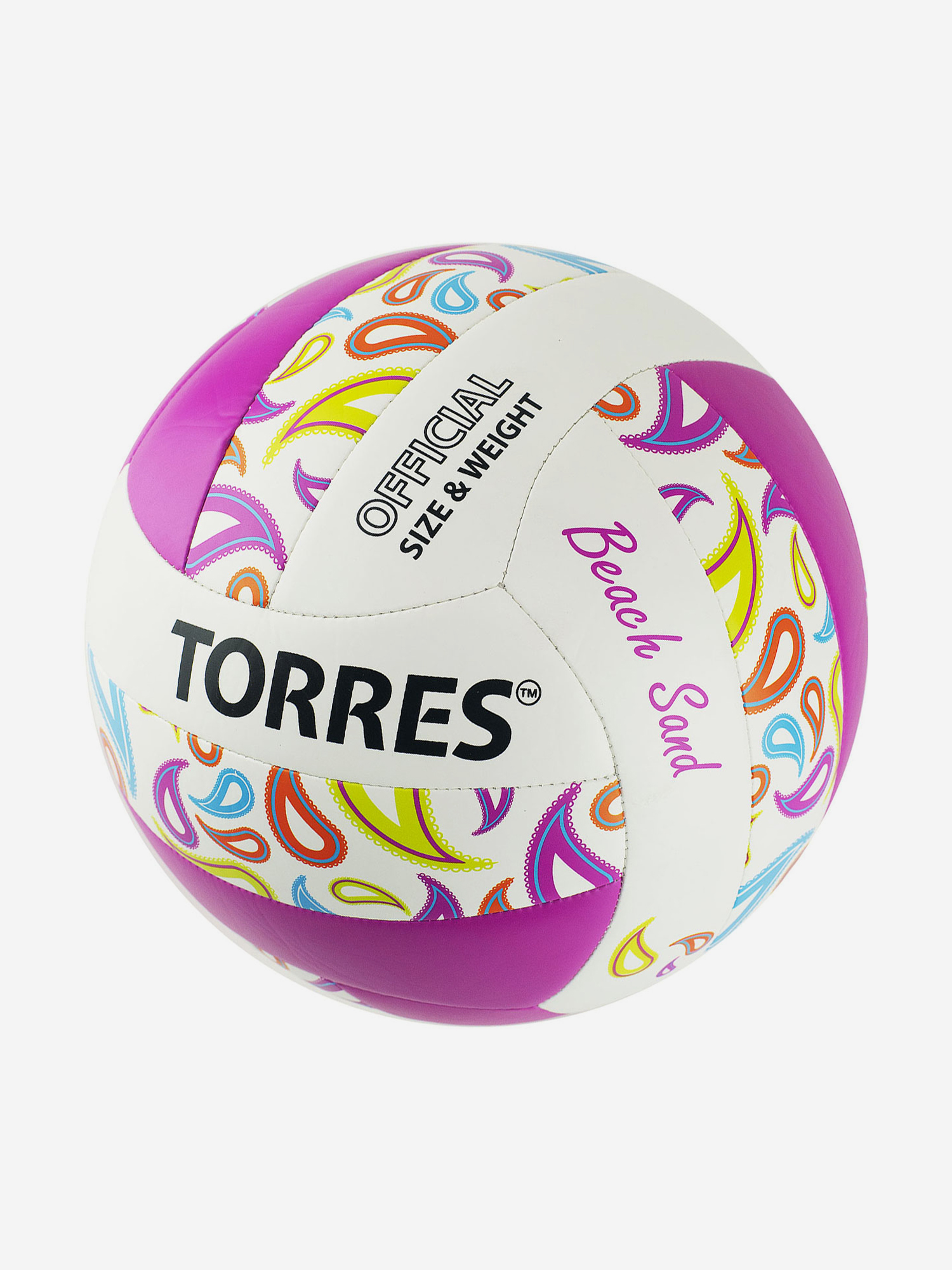 

Мяч для пляжного волейбола Torres Beach Sand Pink арт.V32085B р.5, Белый