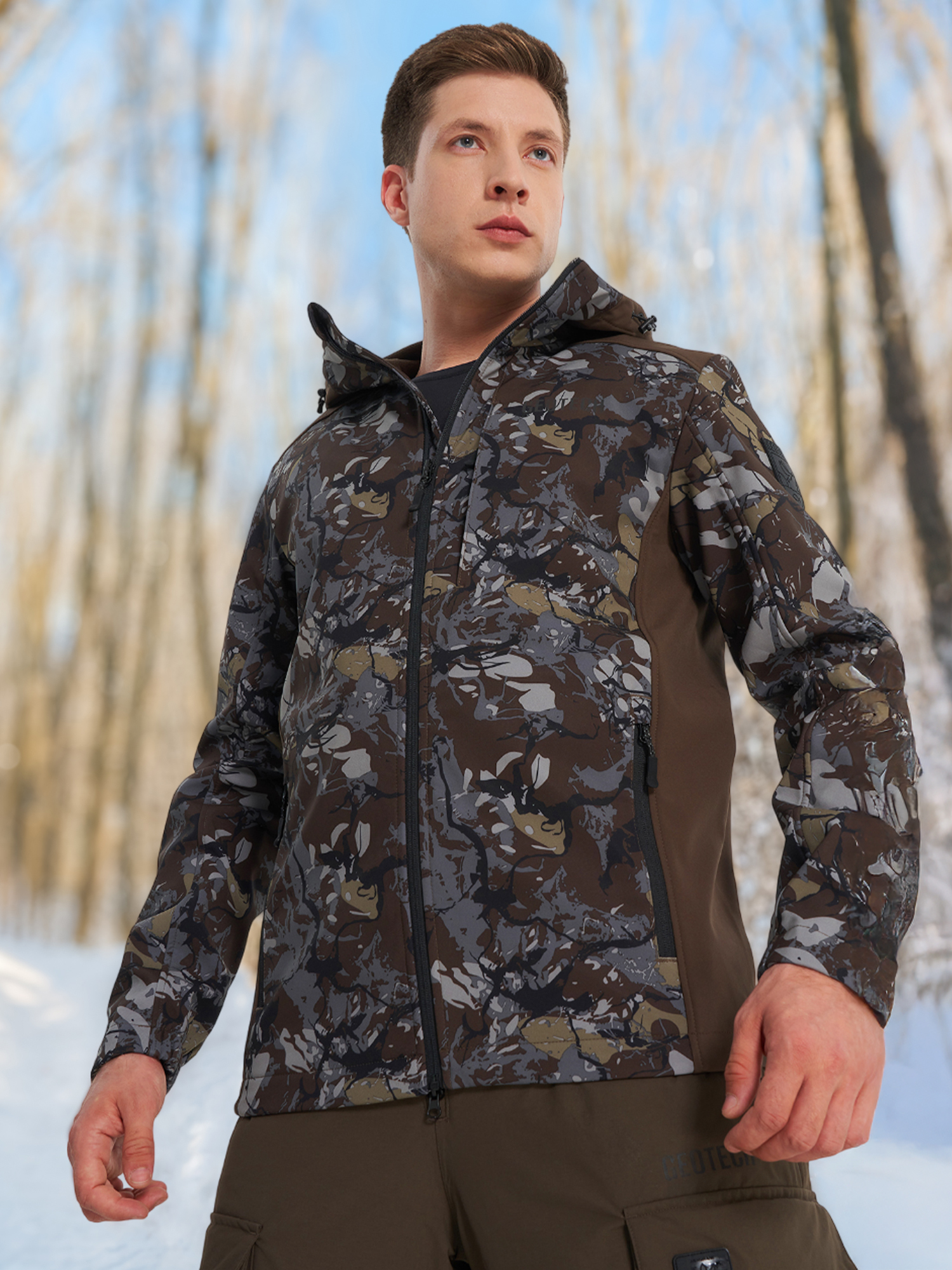 Куртка софтшелл Geotech, коричневый, арт. 31862