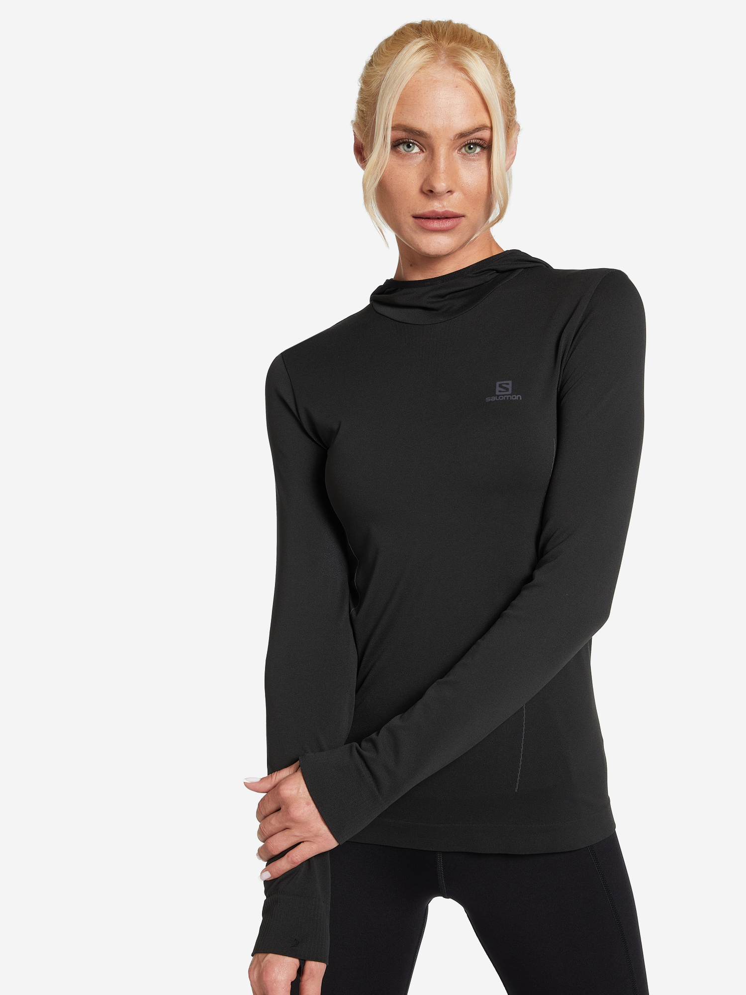 

Лонгслив женский Salomon Comet Seamless, Черный
