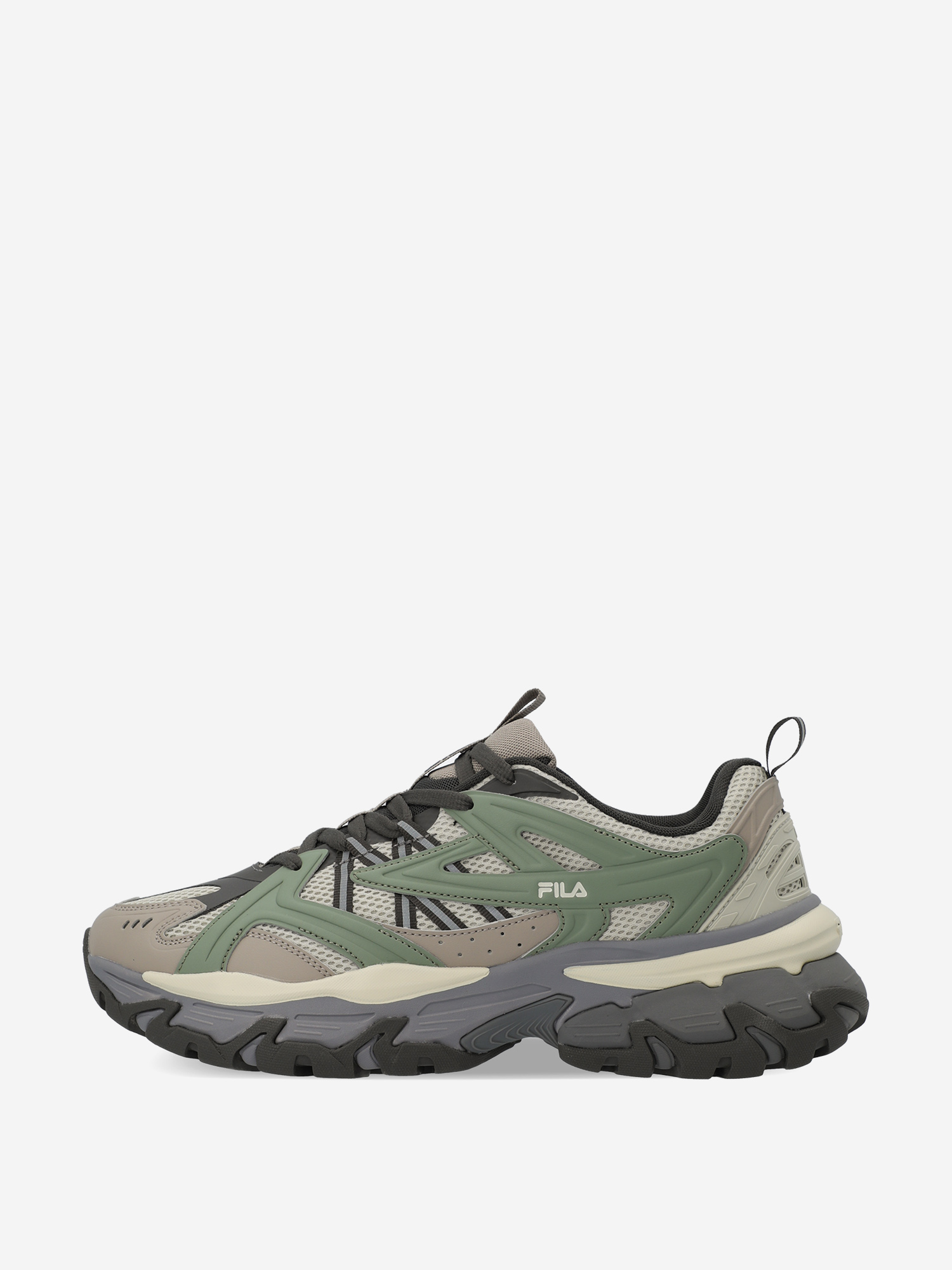 Изображение товара Мужские кроссовки FILA Retrace бежево-зеленые спортивная обувь для взрослых