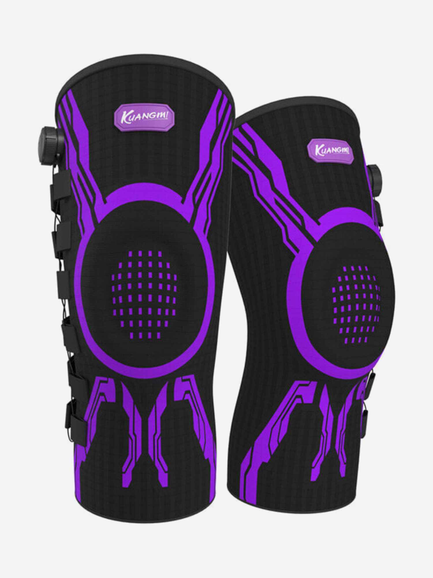 Изображение товара Наколенники Kuangmi для левой и правой ноги, 1 пара, Черный/Сиреневый