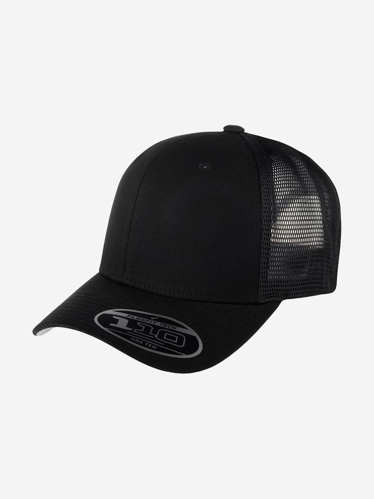 Изображение товара Бейсболка с сеточкой FLEXFIT 110M Черная спортивная универсальная головная убор