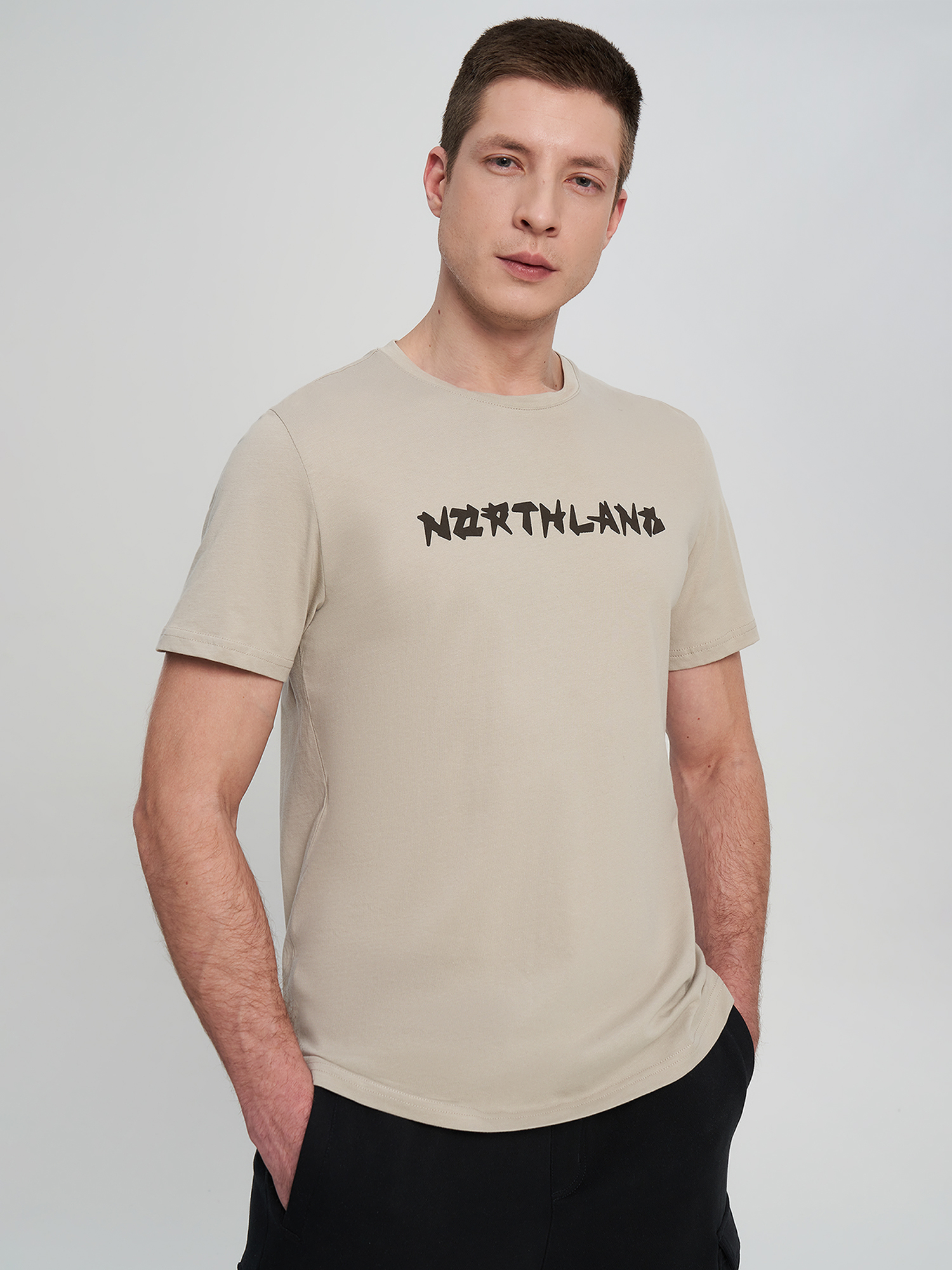 Изображение товара Мужская футболка Northland бежевого цвета для активного отдыха путешествий Изображение товара Мужская футболка Northland бежевого цвета для активного отдыха путешествий