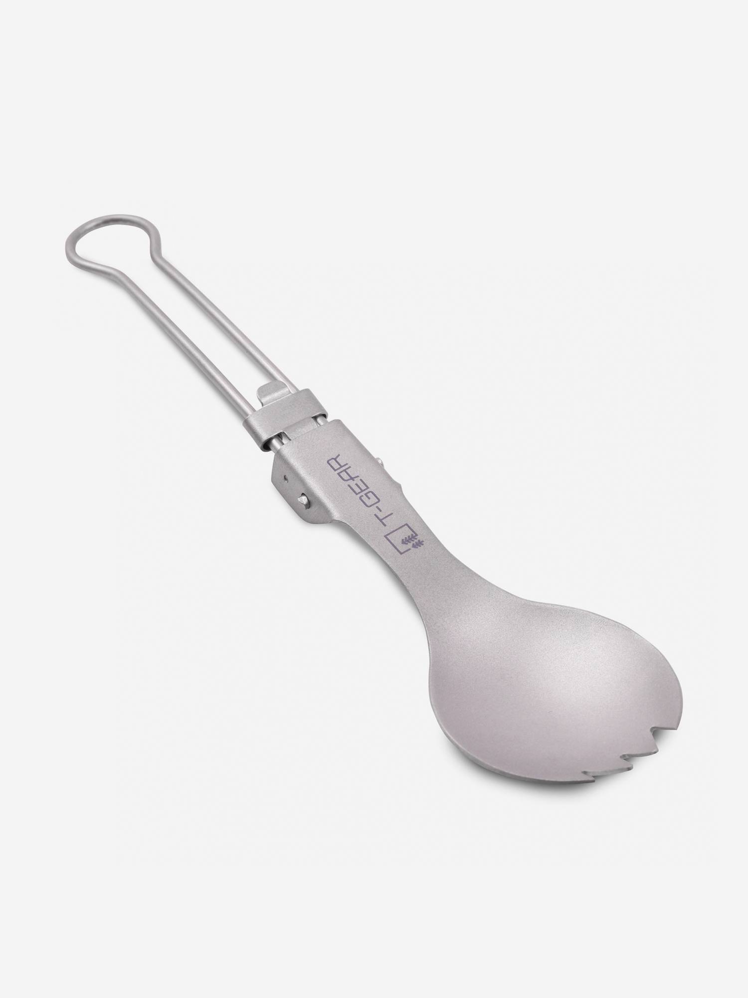 

Складная ловилка титановая T-Gear Titanium Folding Spork, Серый