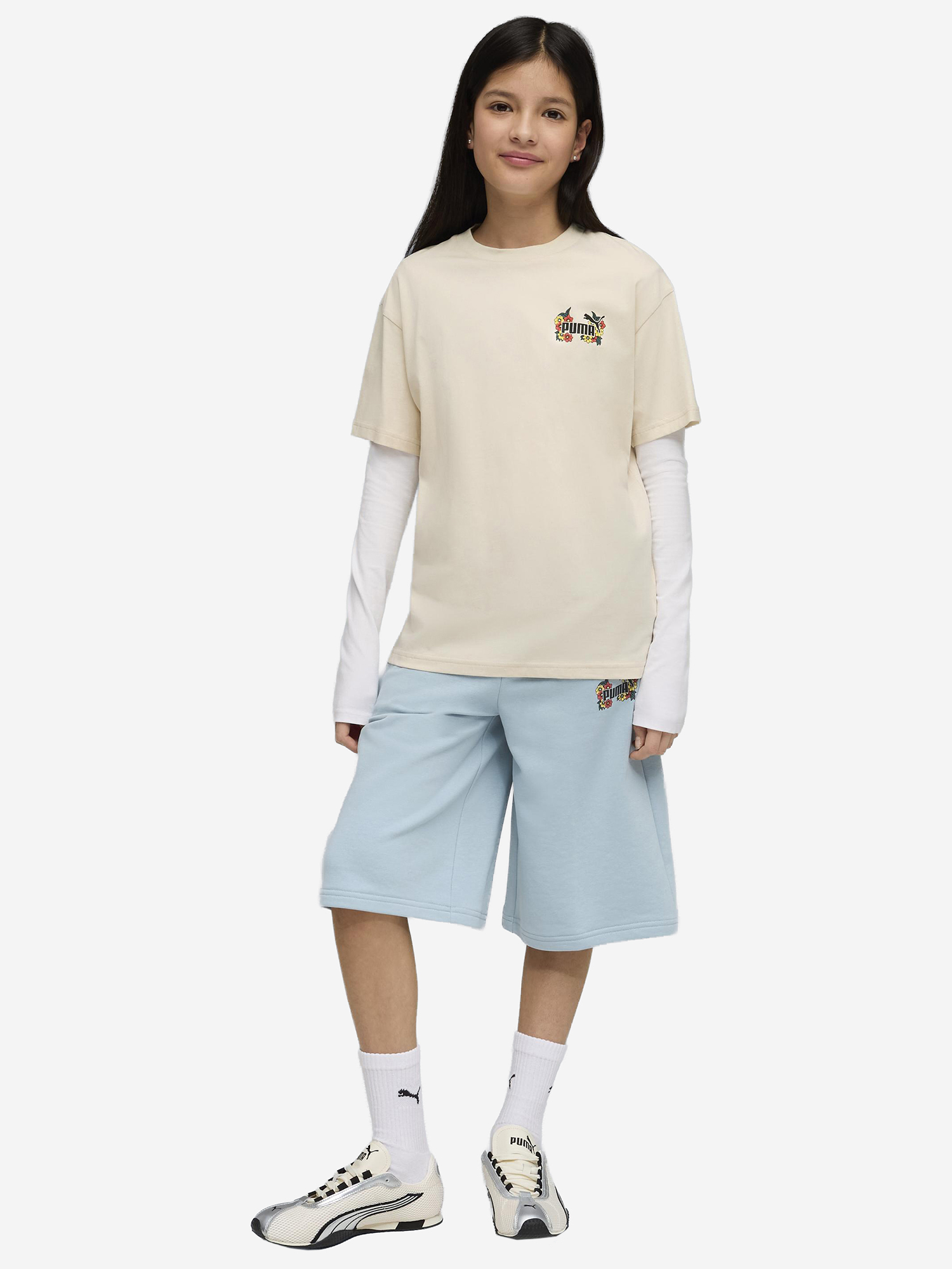 Футболка для девочек PUMA Mid90 S, Бежевый 3