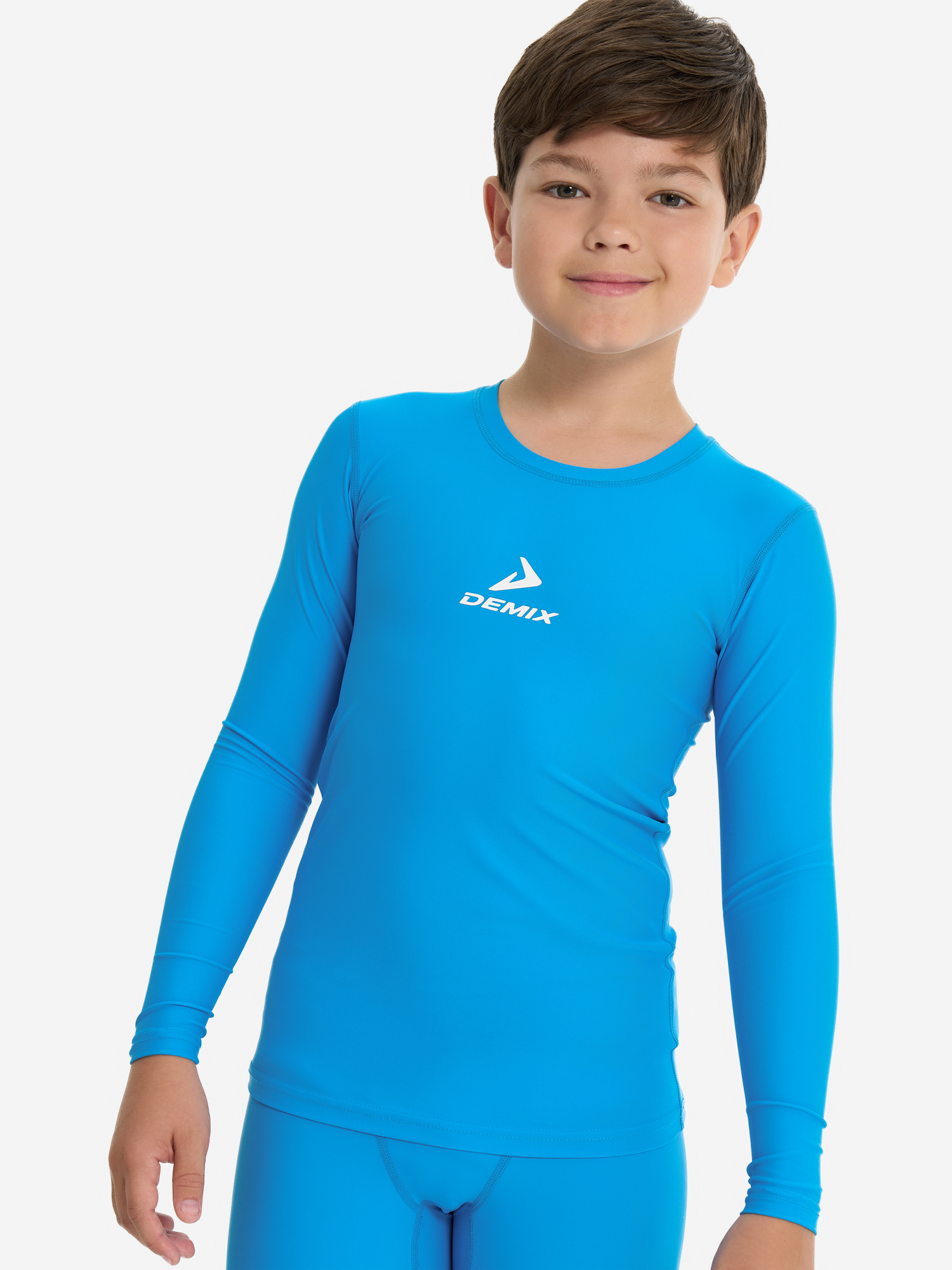 Изображение товара Компрессионный лонгслив для мальчиков Demix ярко-голубой