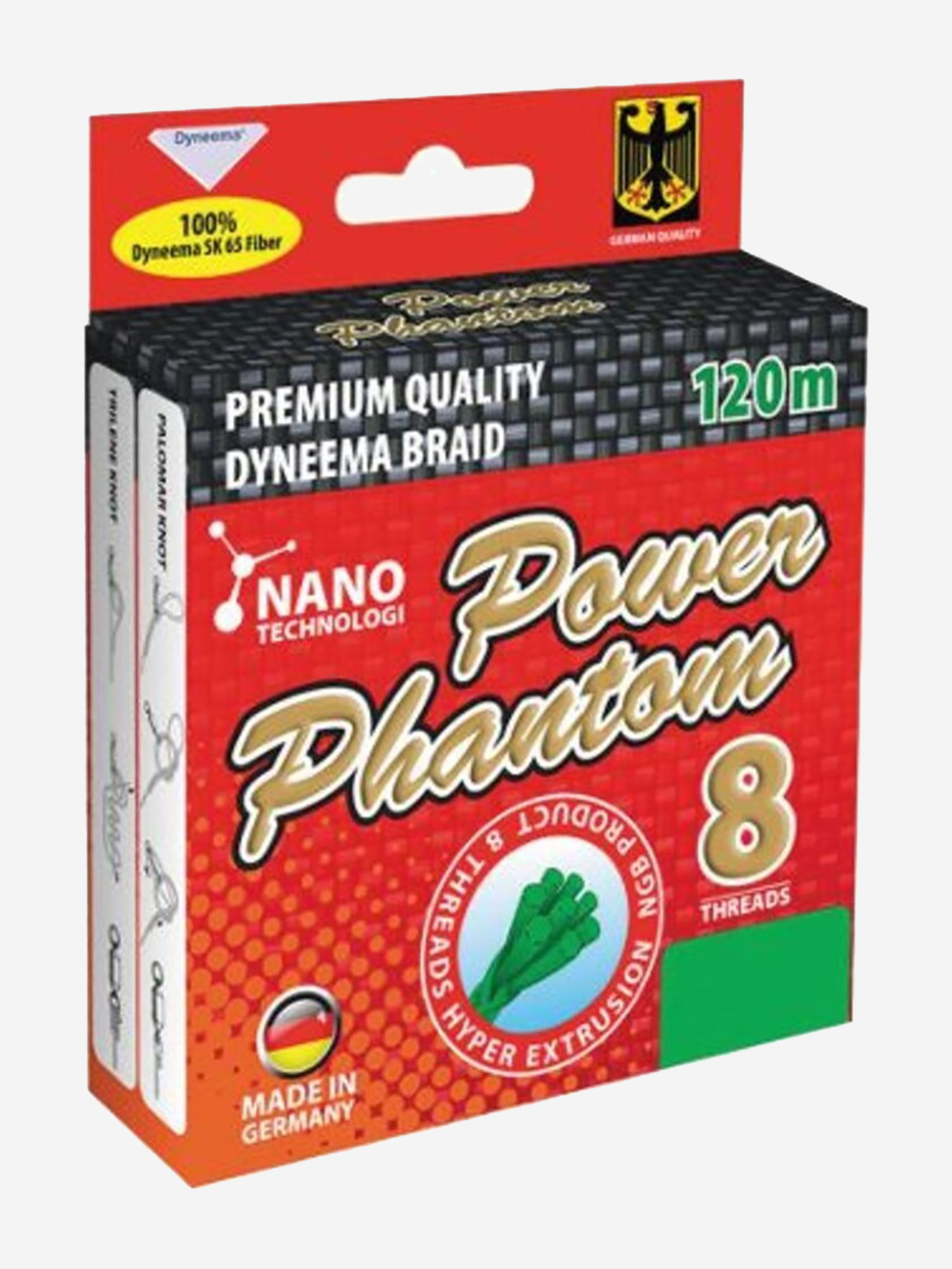 

Шнур для рыбалки Power Phantom 8x, 120м, зеленый, 0,19мм, 18,35кг, Зеленый