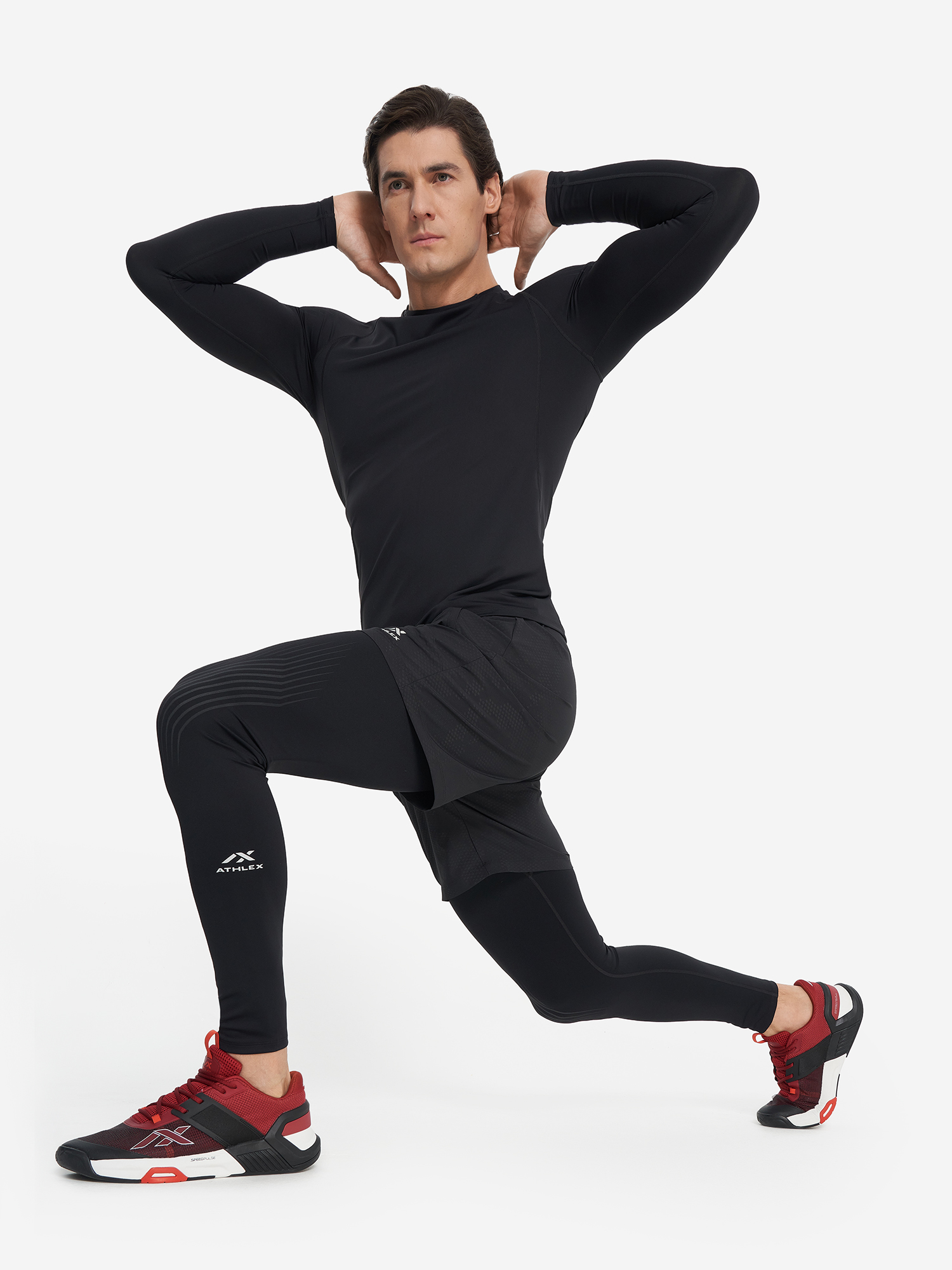 фото Тайтсы мужские athlex, черный