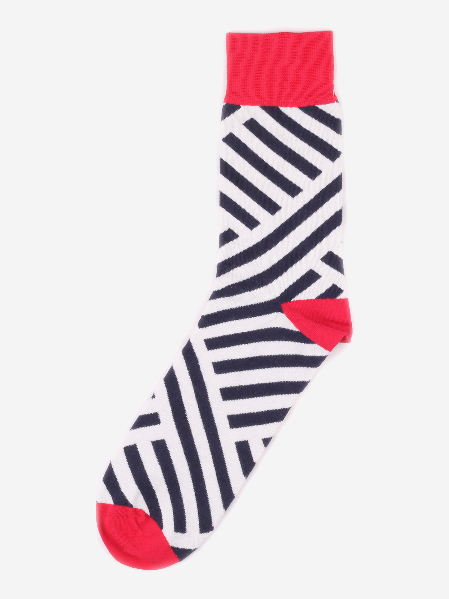 Дизайнерские носки Burning Heels - Diagonal Stripes - Red/Black, Красный dig your heels in