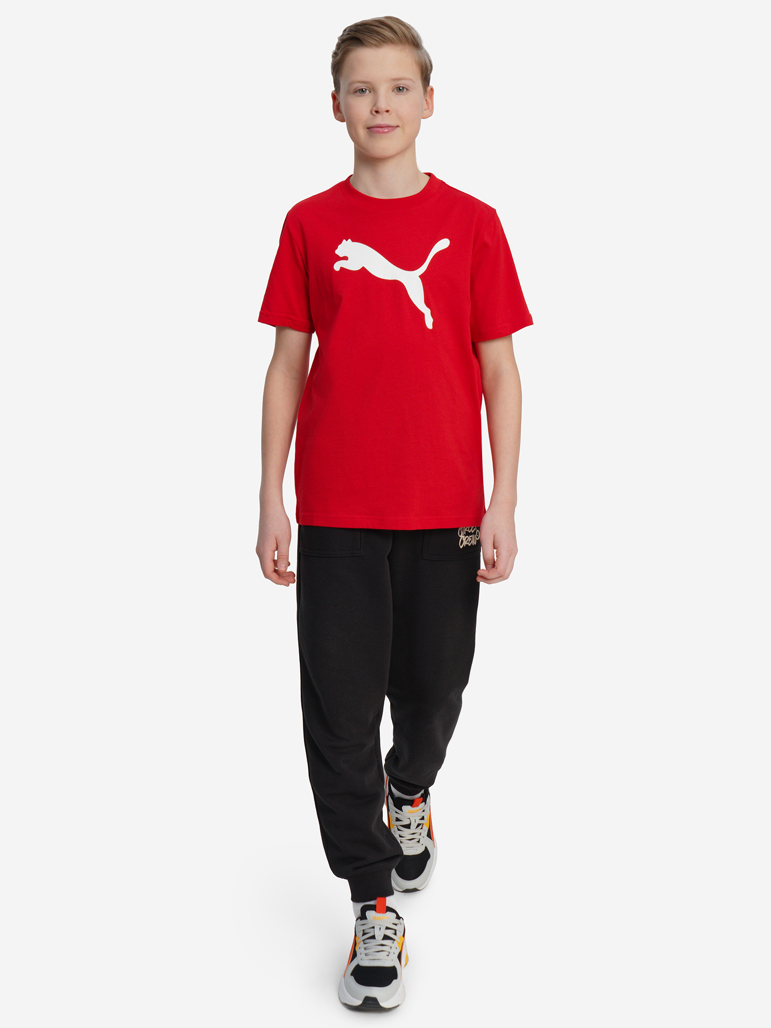 Футболка для мальчиков PUMA Ess Cat Logo, Красный 4