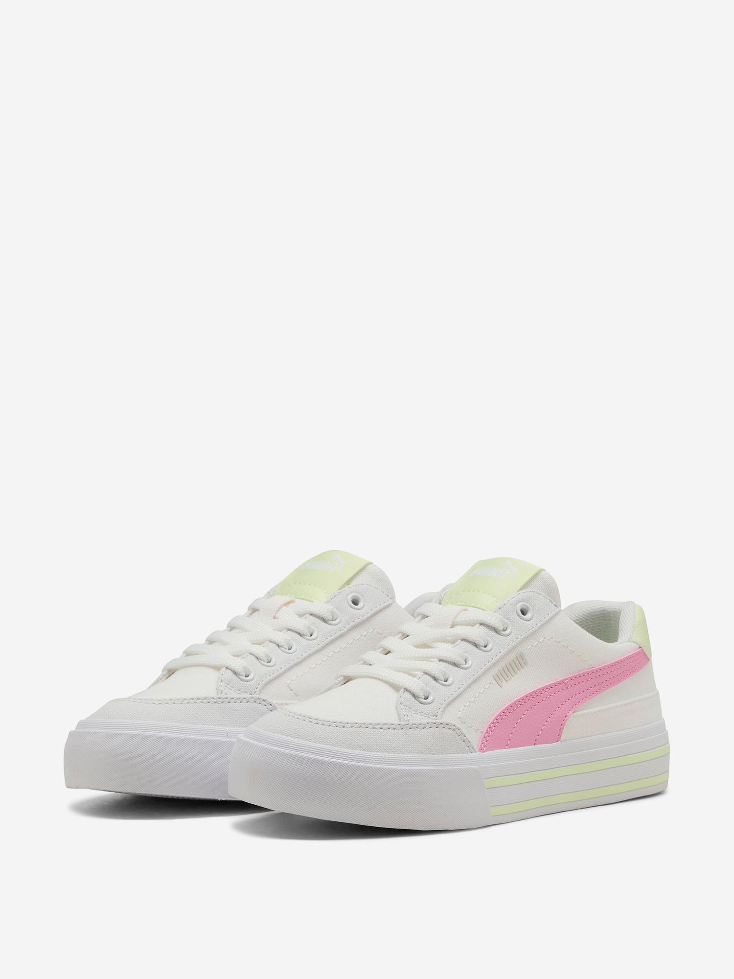Кеды для девочек PUMA Court Classic Vulc Fs, Белый 2