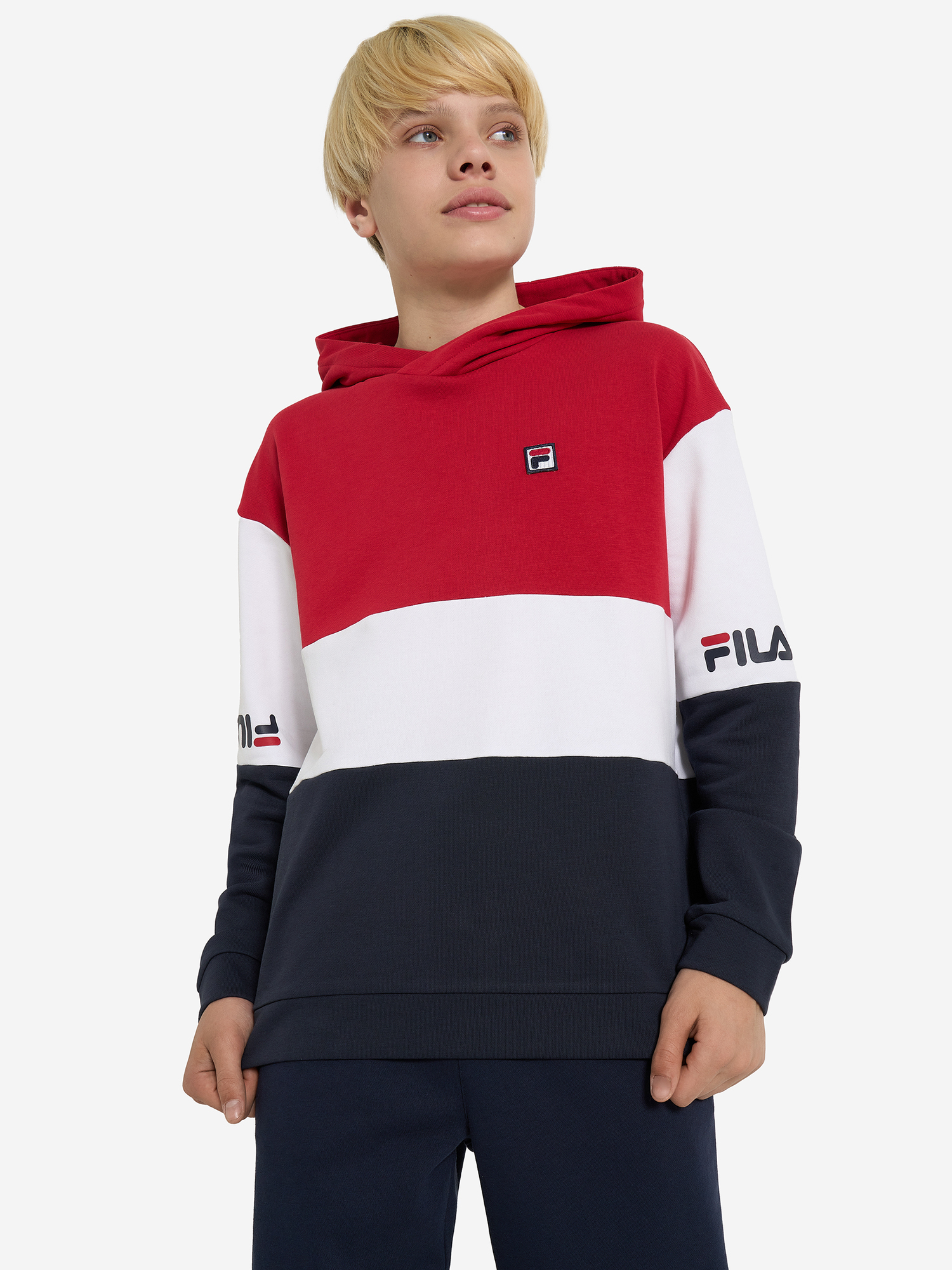 фото Худи для мальчиков fila, красный