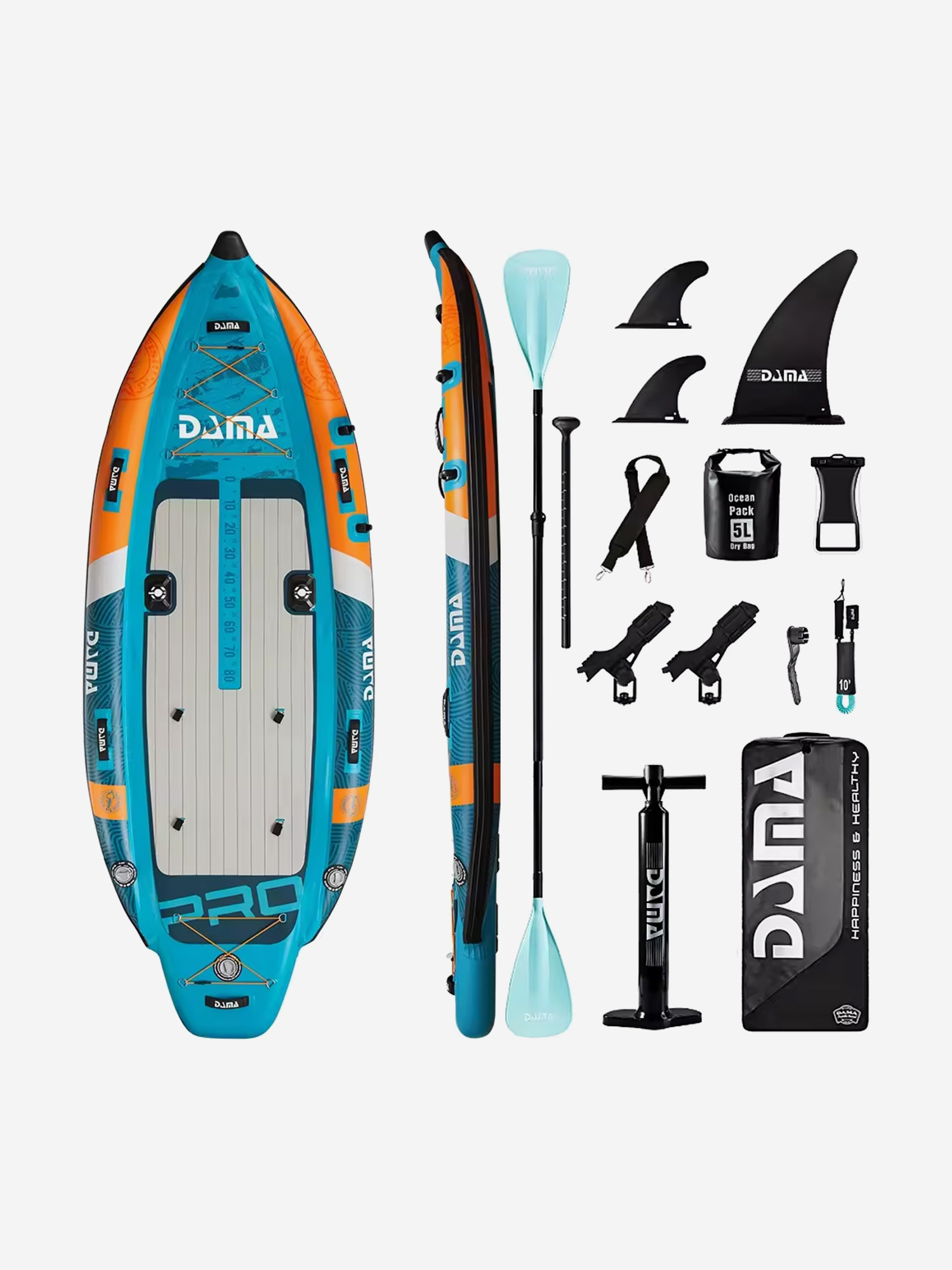 

Надувной сапборд DAMA FISHING KAYAK 10,6" 335*118*20 см, Голубой