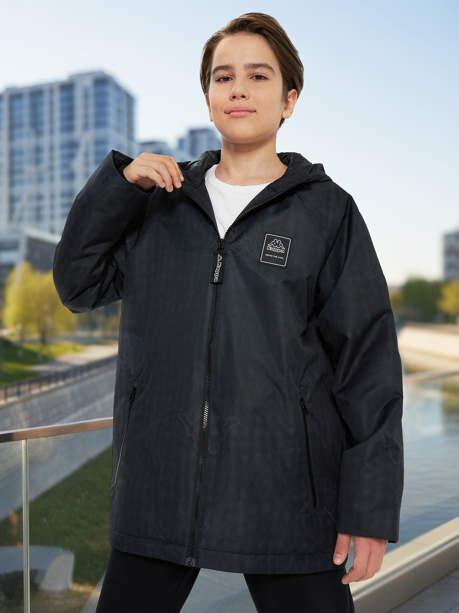 Куртка Kappa Легкая для мальчиков, черный, арт. 34984