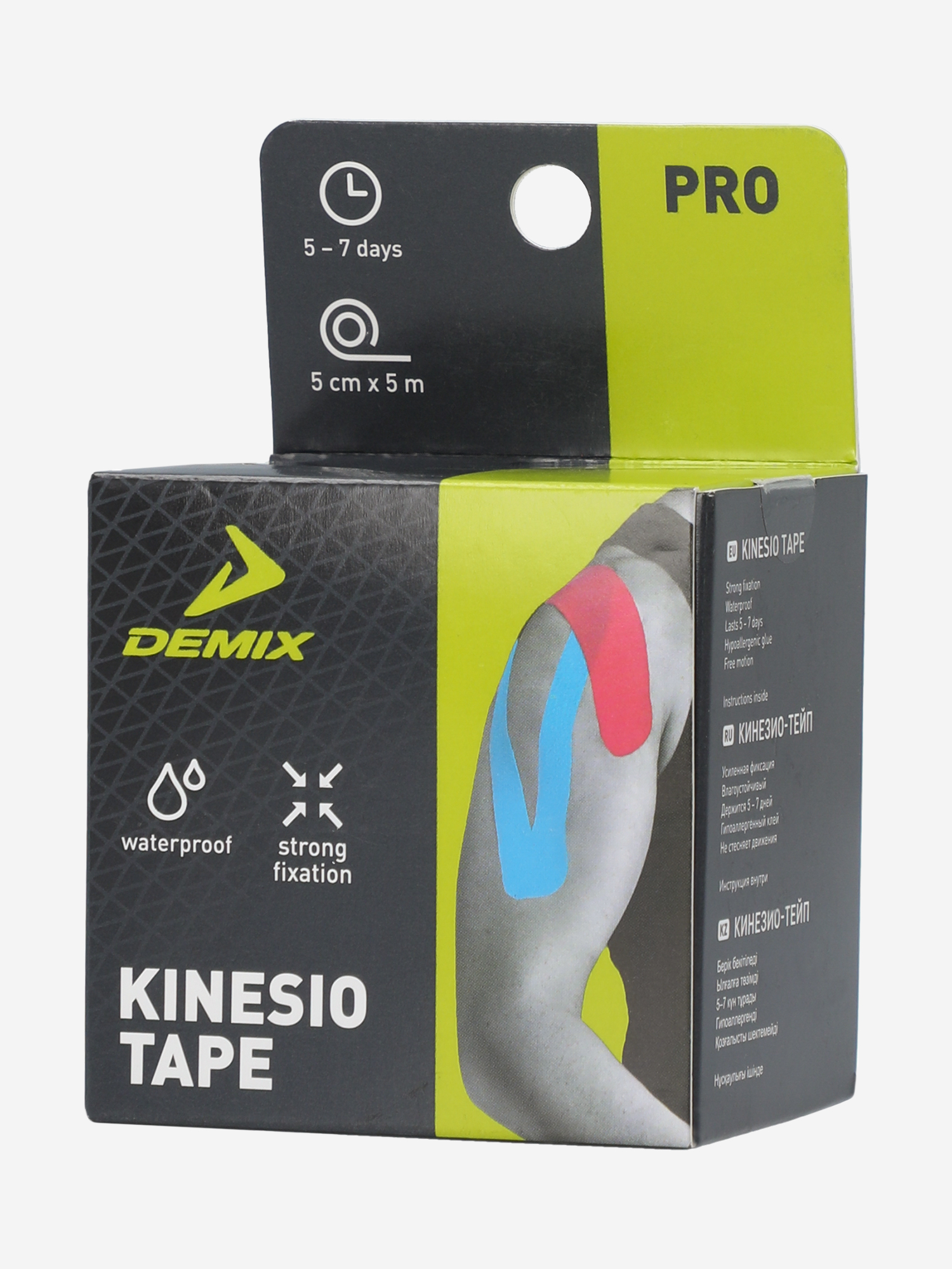 фото Кинезиотейп demix pro, 5 м, черный