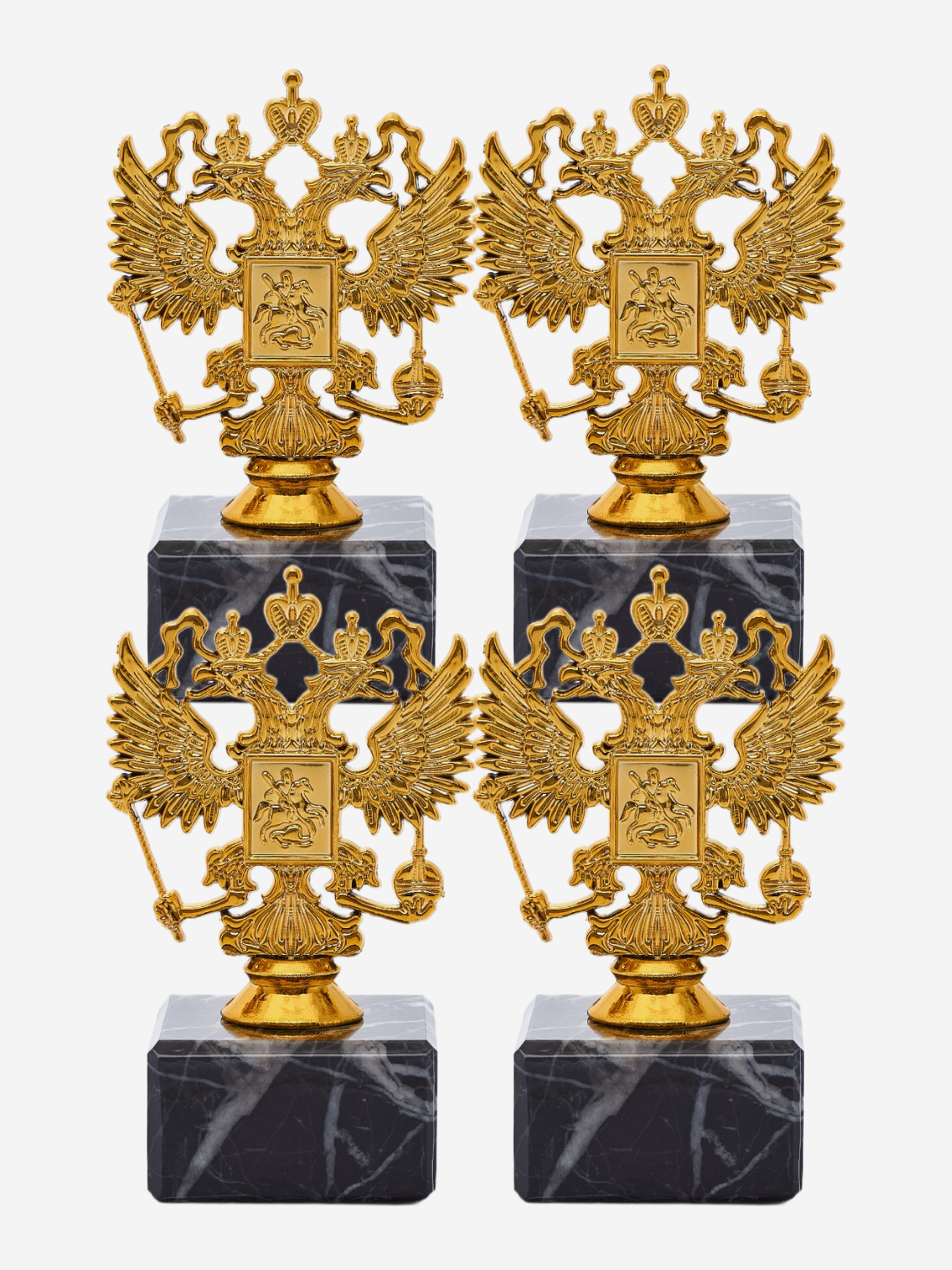 

Кубок для награждения победителей 12 см, цвет золотой 4 шт. Награда для спорта и конкурсов., Золотой