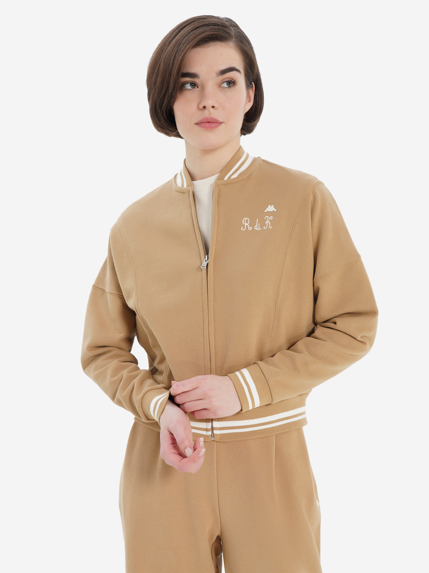 Толстовка оверсайз Robe di Kappa женская, бежевый, арт. 35534