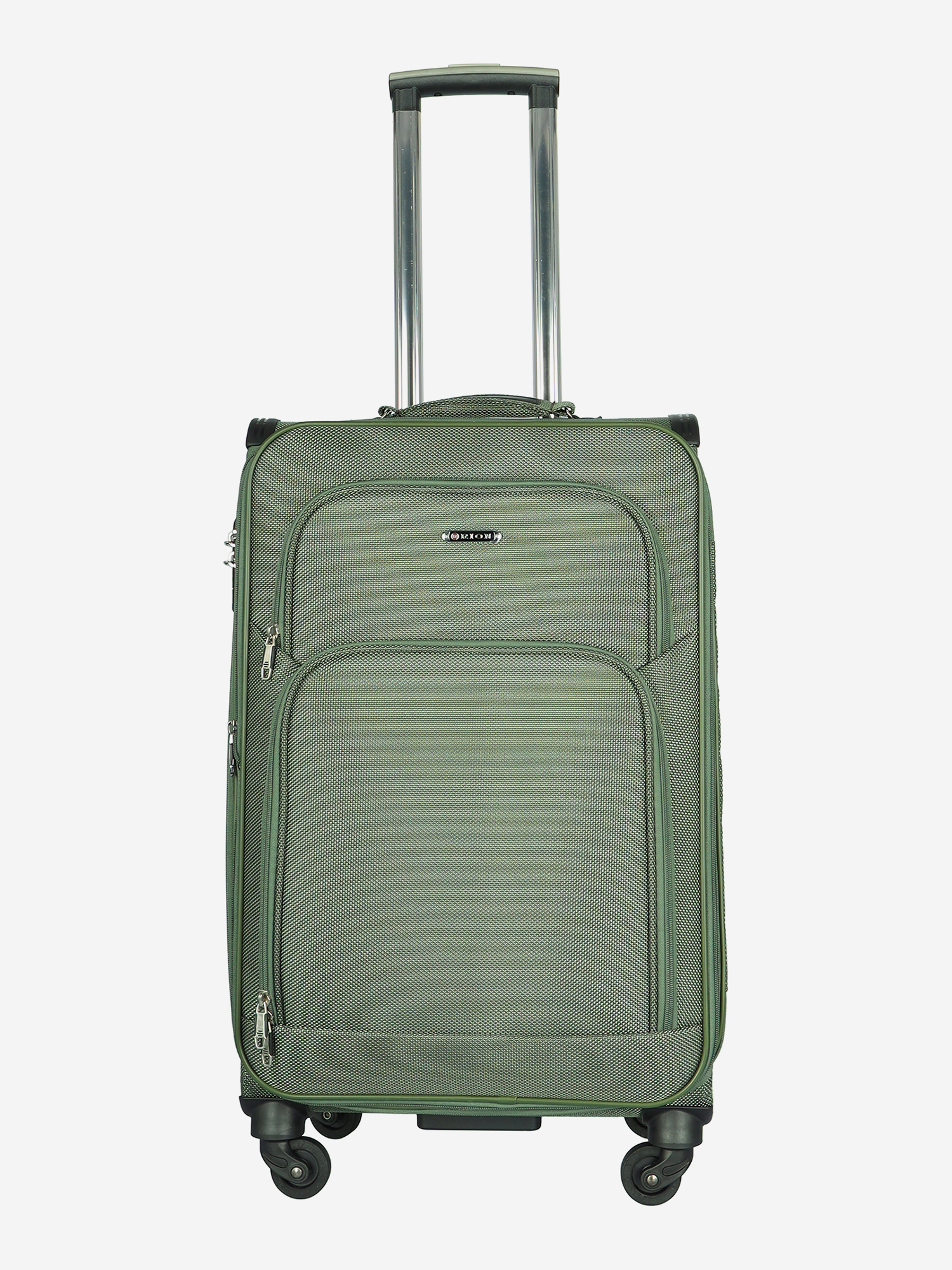 Изображение товара Чемодан Рион+ Хаки из ПВХ, вместительный средний размер для путешествий