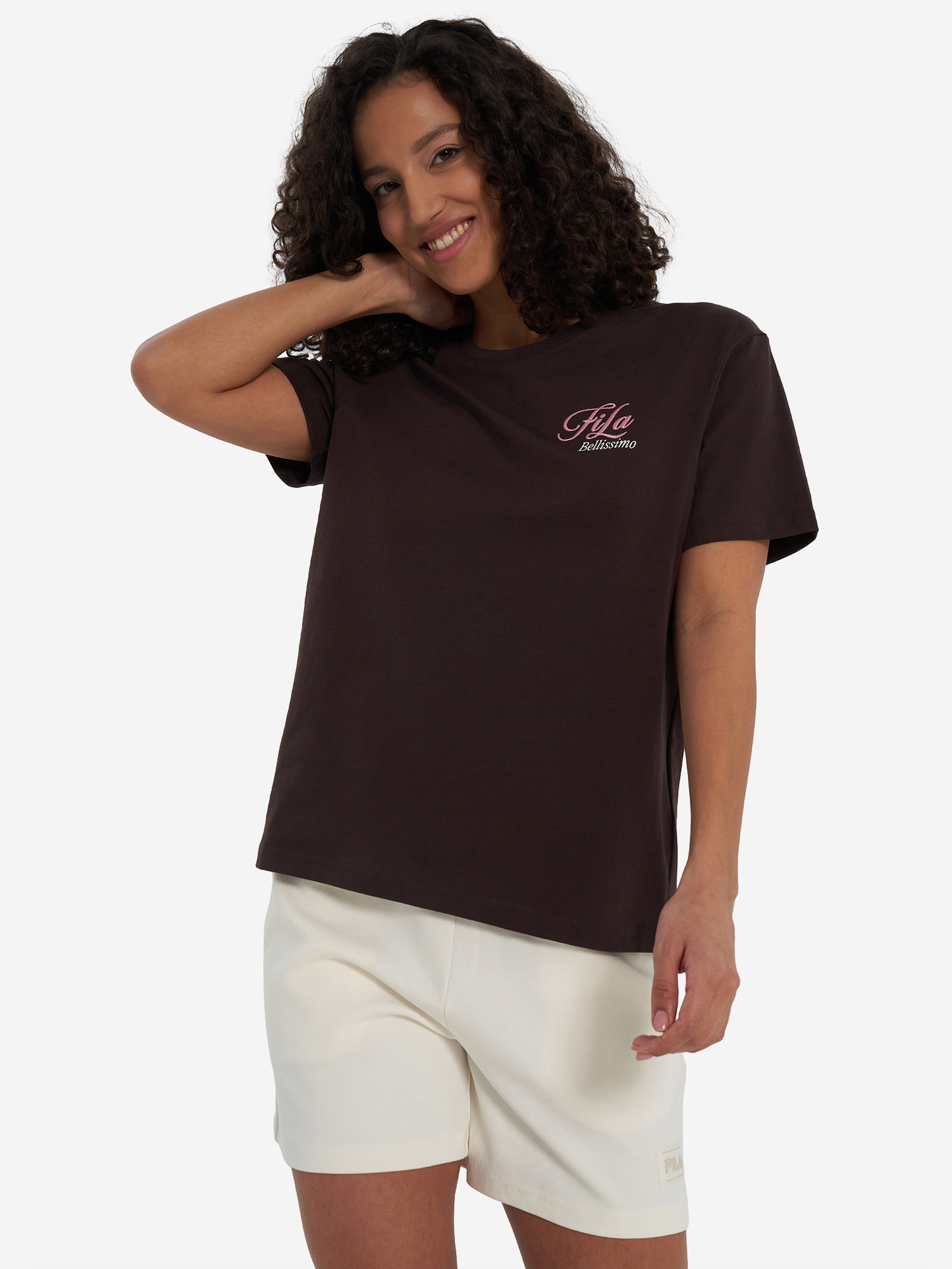 Изображение товара Женская футболка FILA с логотипом свободного кроя в спортивном стиле