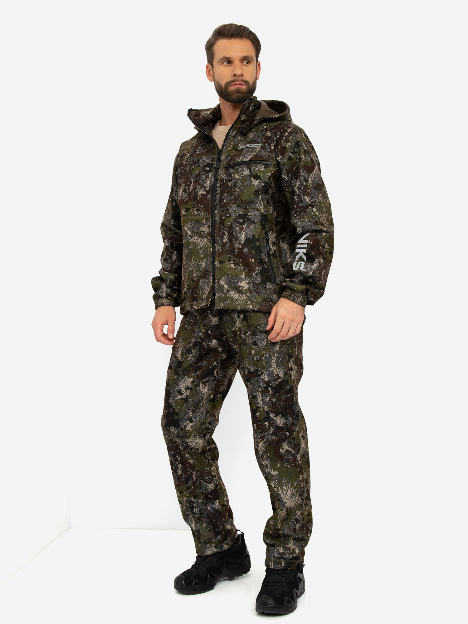 Костюм мужской демисезонный Huntsman Никс Люкс, ткань Alova Windblock, Коричневый