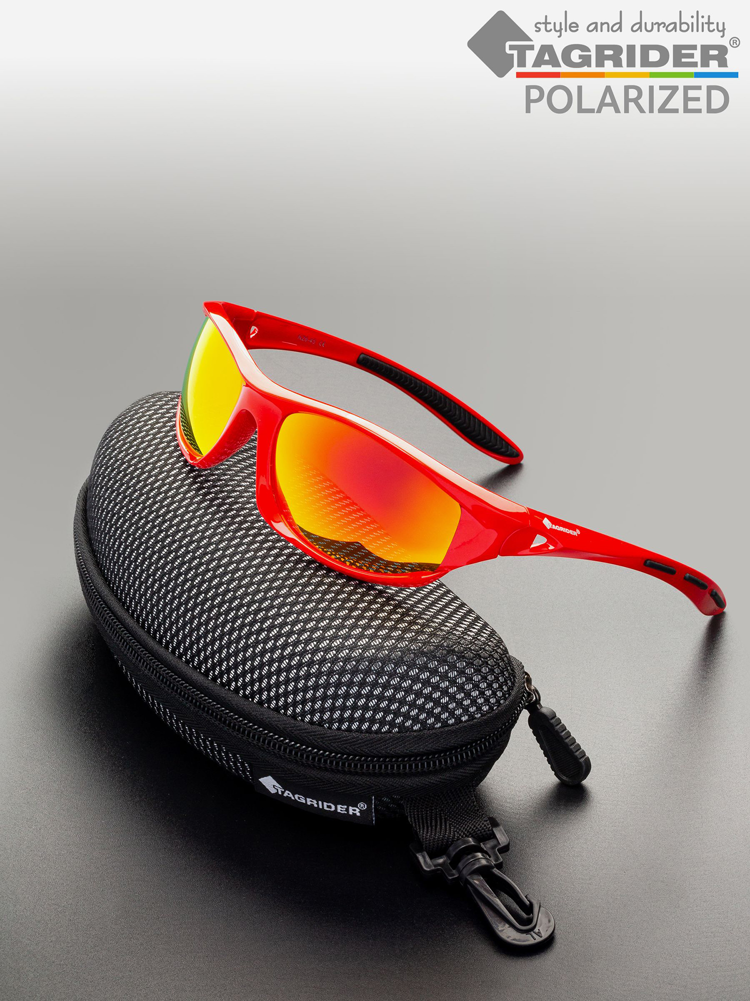 Изображение товара Очки солнцезащитные поляризационные Tagrider N26-45 Gold Red Mirror