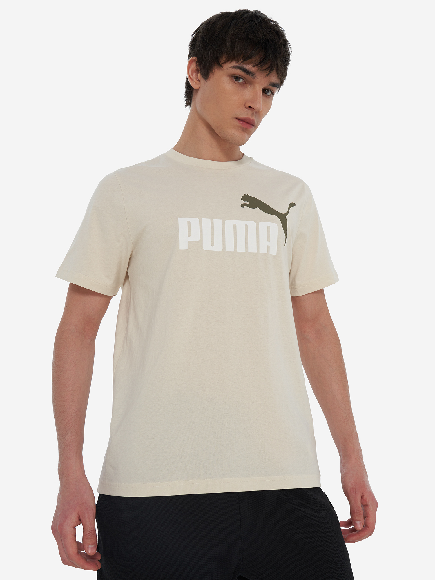 Изображение товара Мужская футболка PUMA с логотипом, натуральный хлопок, всесезонная