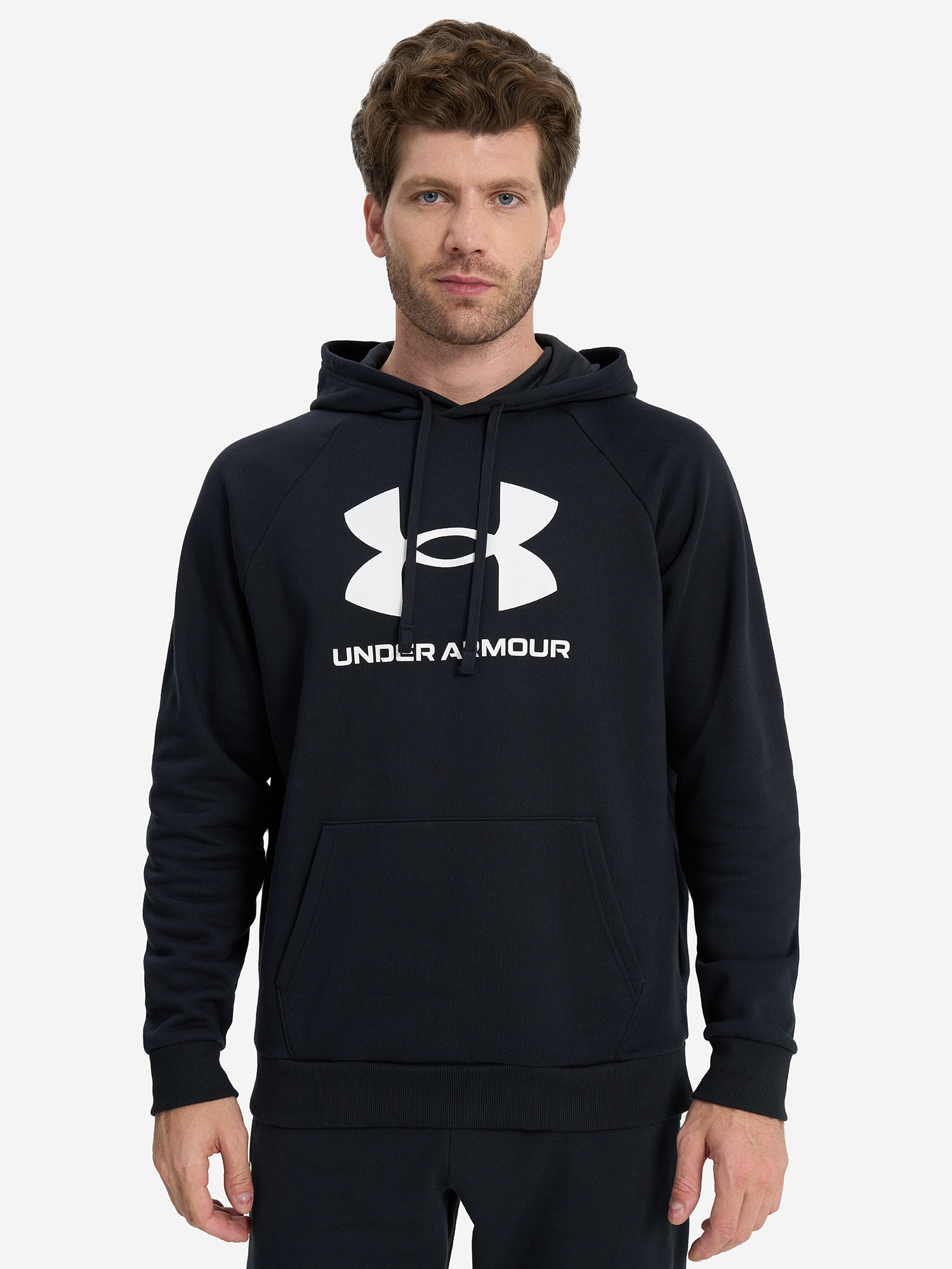 Джемпер флисовый мужской Under Armour Rival Fleece, Черный 1379758U0F-001, размер RUS 50-52 - фото 2