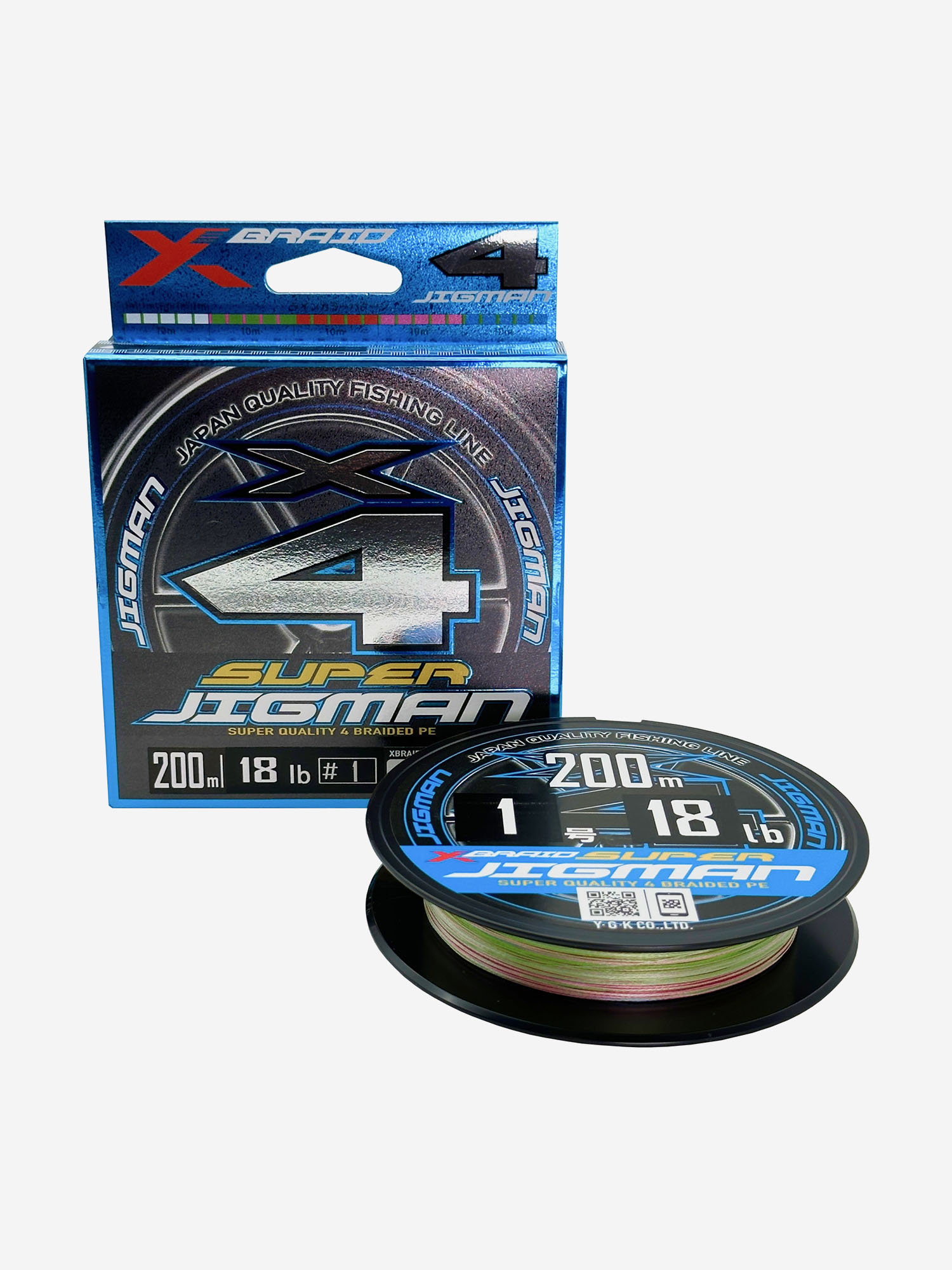 

Шнур YGK X-Braid Super Jigman X4 200м Multicolor #1.0, 0.165мм, 18lb, 8.2кг, Мультицвет