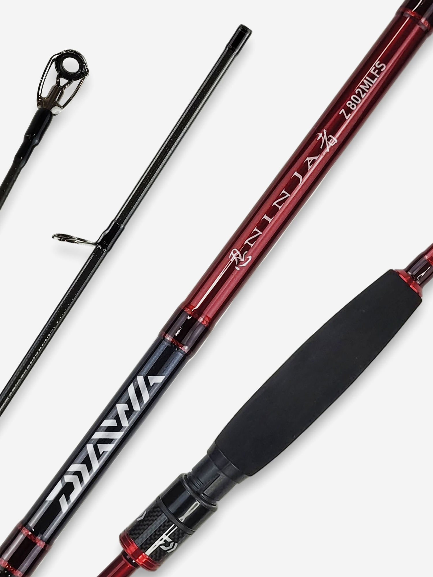 Изображение товара Спиннинг Daiwa NINJA Z 802HFS-AR 2.44м 30-70гр, Красный/черный