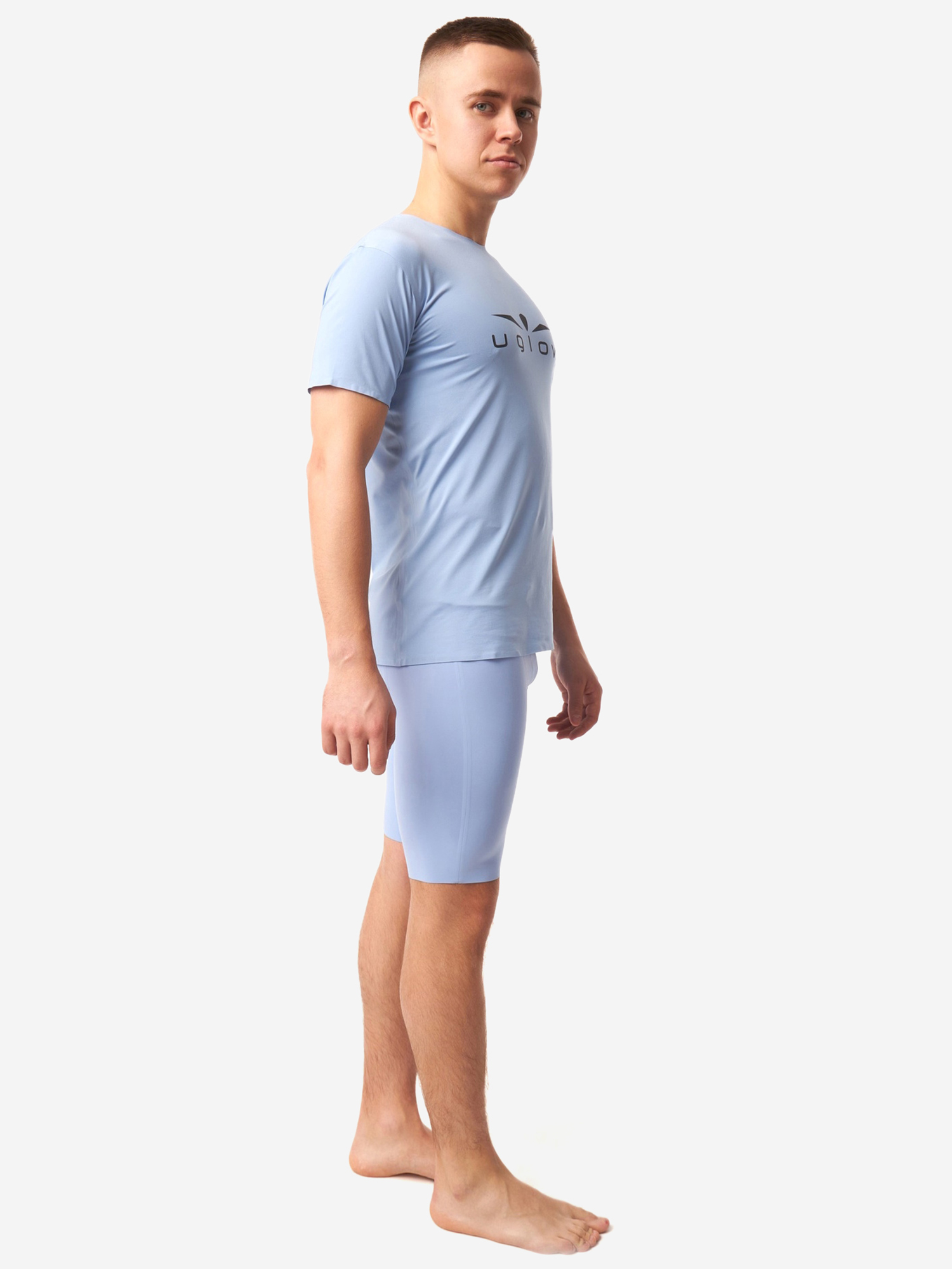 ТАЙТСЫ КОРОТКИЕ С ПОЯСОМ МУЖСКИЕ SFA SHORT TIGHT | SKYBLUE, Голубой 419073056HZHQU1C-SKY_BLUE, размер 46 - фото 9