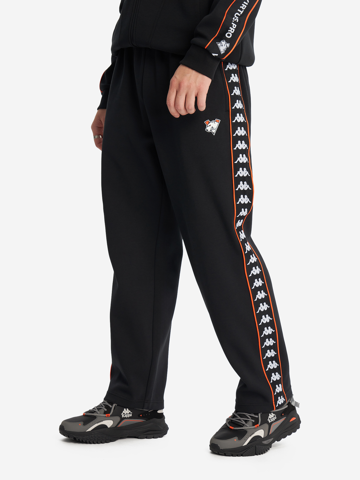 фото Брюки kappa x virtus.pro, черный