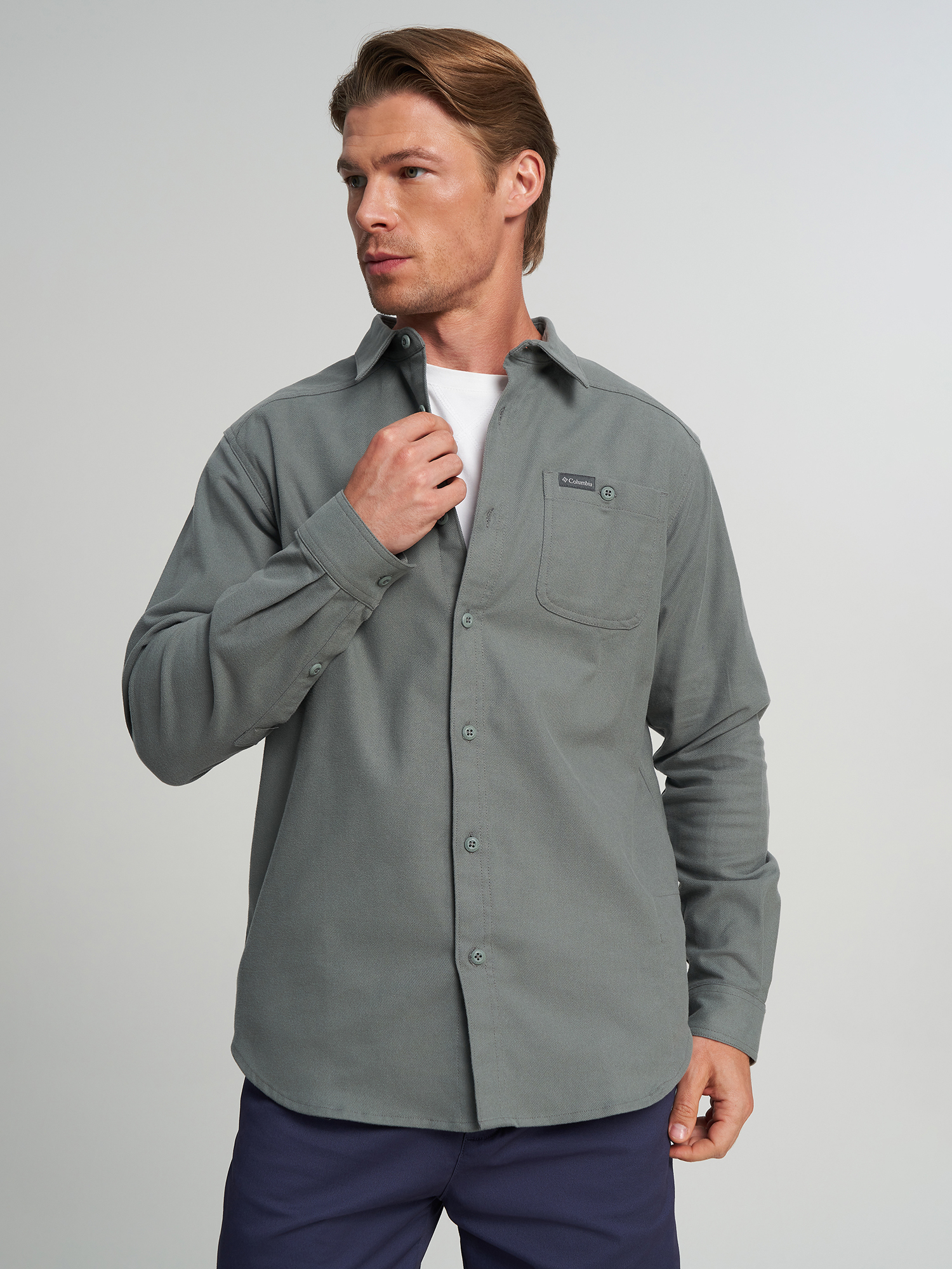 Рубашка мужская Columbia Cornell Woods Flannel Shirt, Серый
