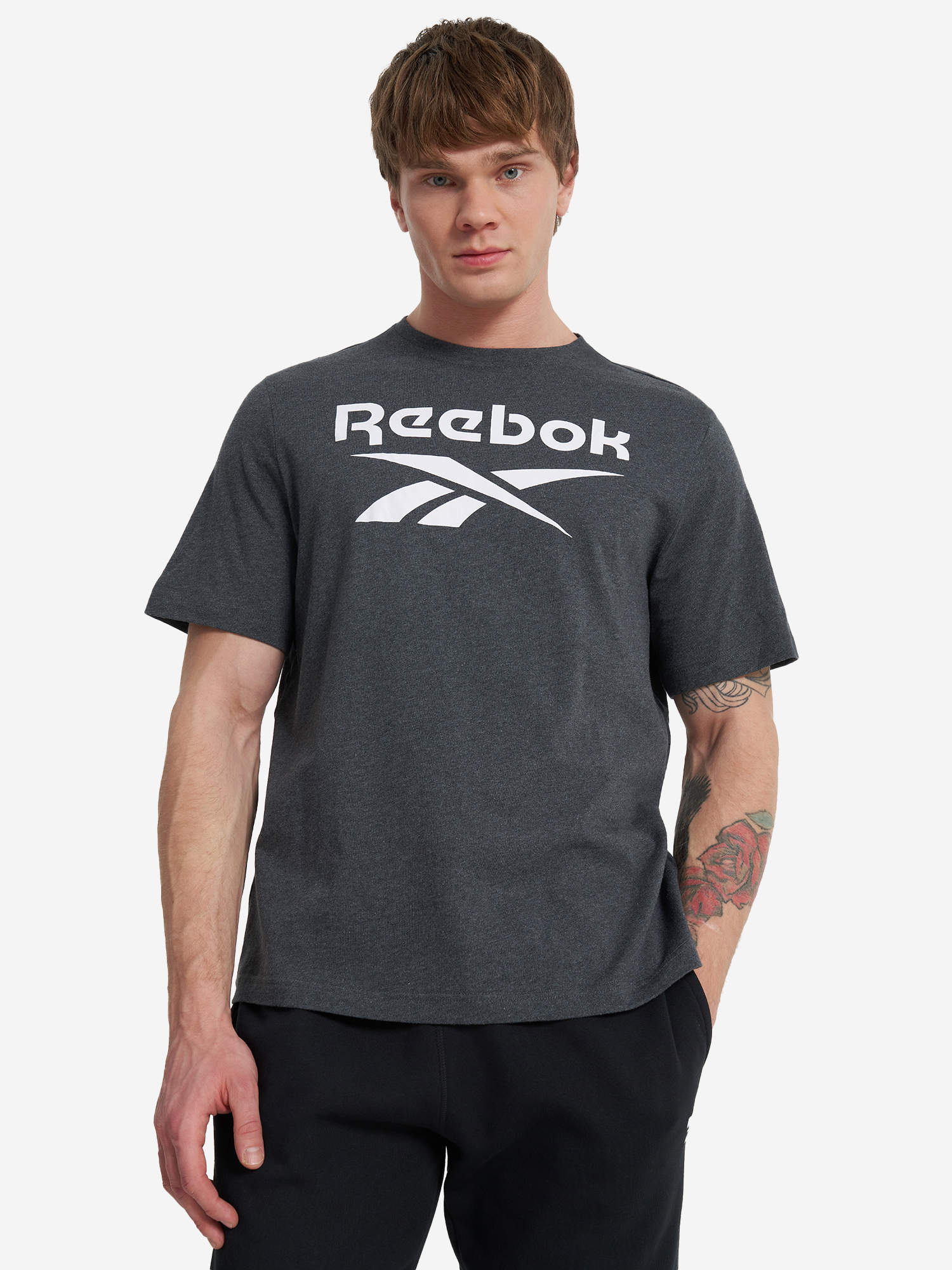 Футболка мужская Reebok Identity Big Logo, Серый 100071827R00-, размер RUS 54 - фото 2